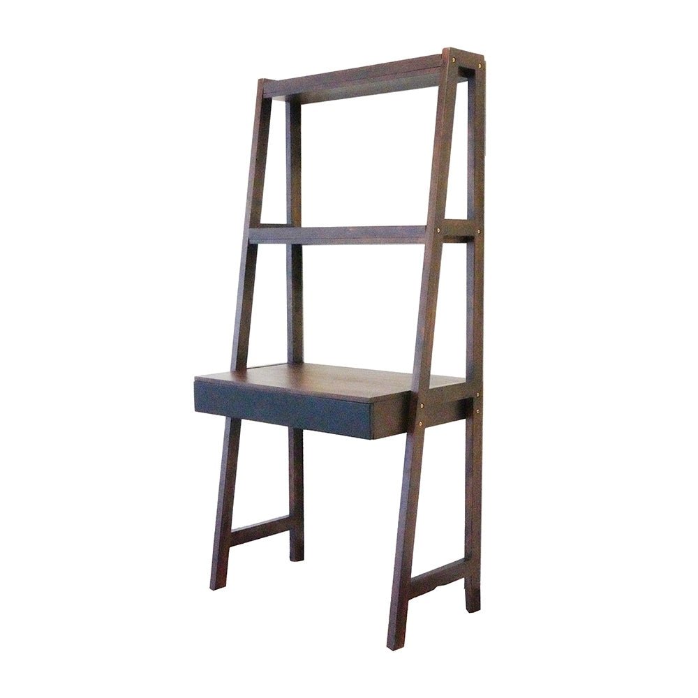 32x20x68" Ladder Desk, Ladder Style Display Shelf
