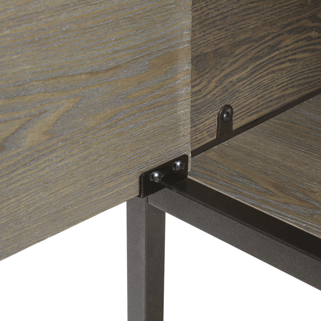 Darley - 3 Shelf Bookcase With Storage Cabinet - Gray