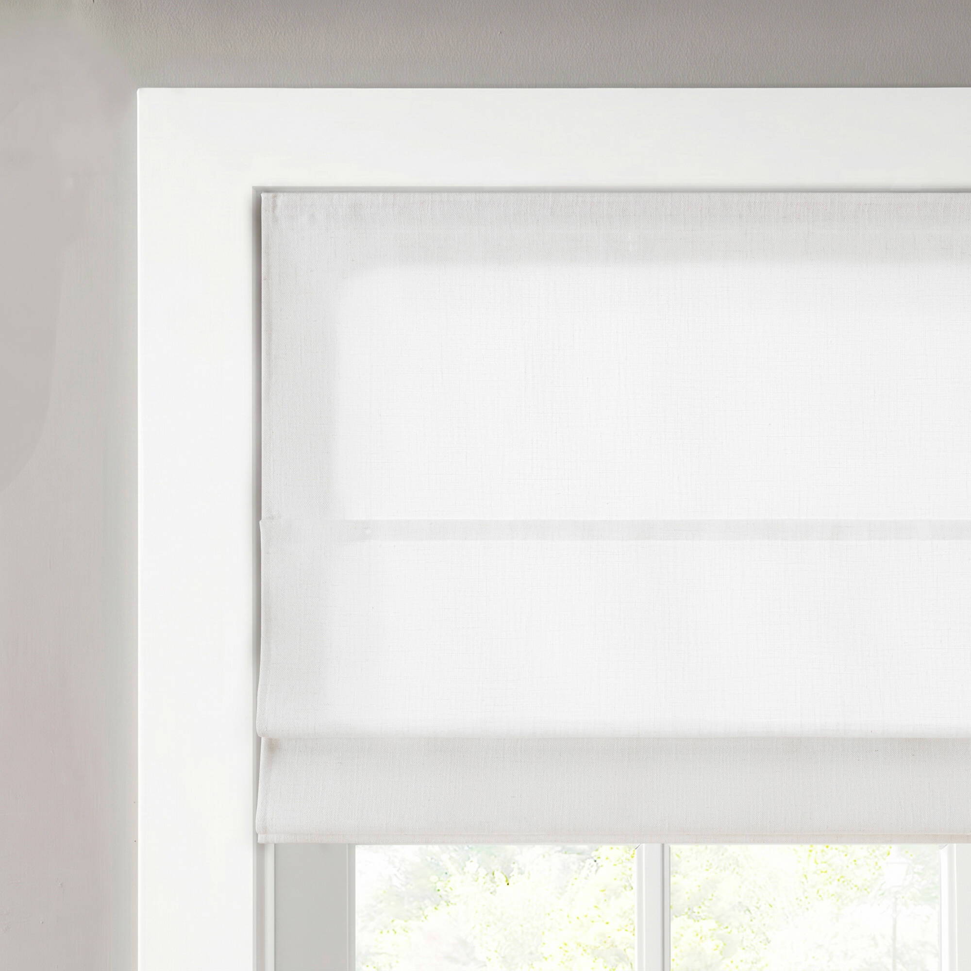Emery - 64" x 33" Cordless Roman Shade - White
