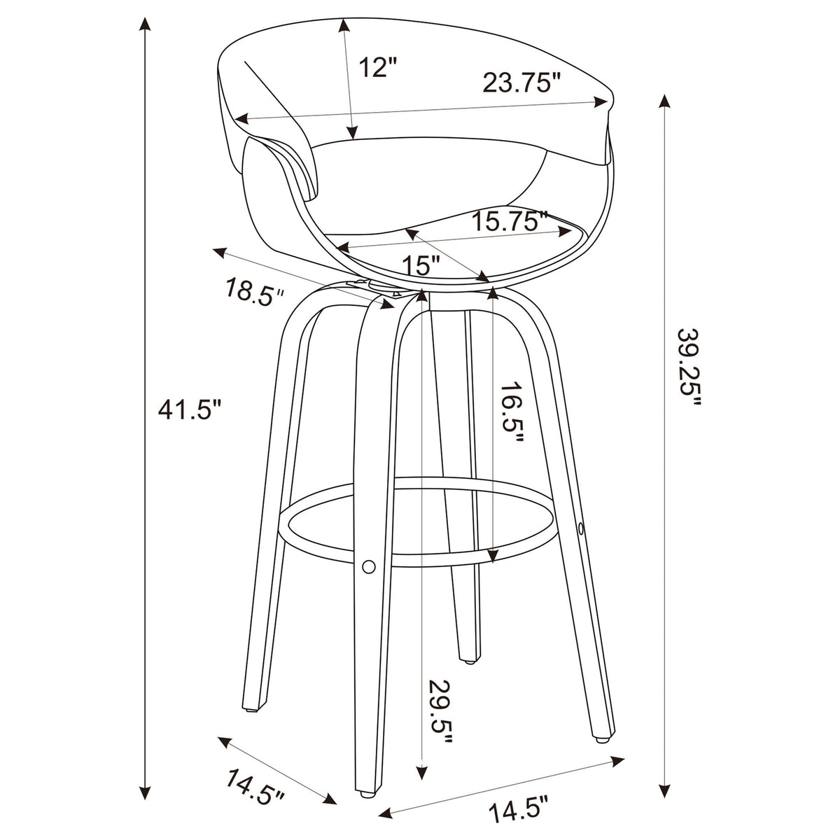 Swivel Bar Stool Elegant Design With Upholstery