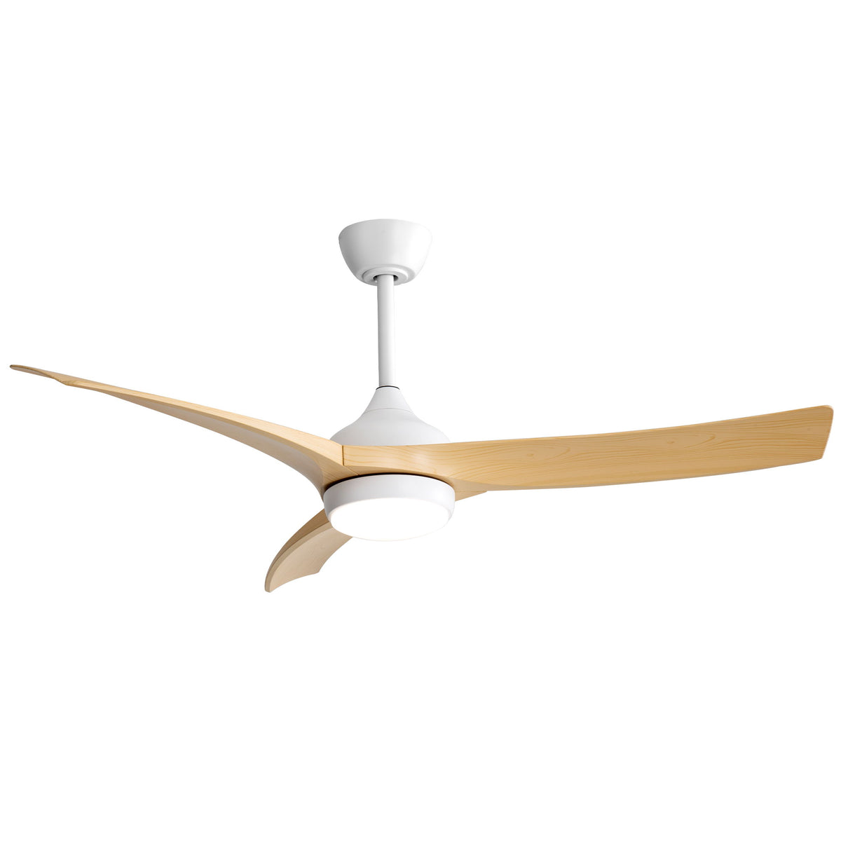 52" Ceiling Fan With 18W LED Light And Remote Control, 3 Blades DC Motor