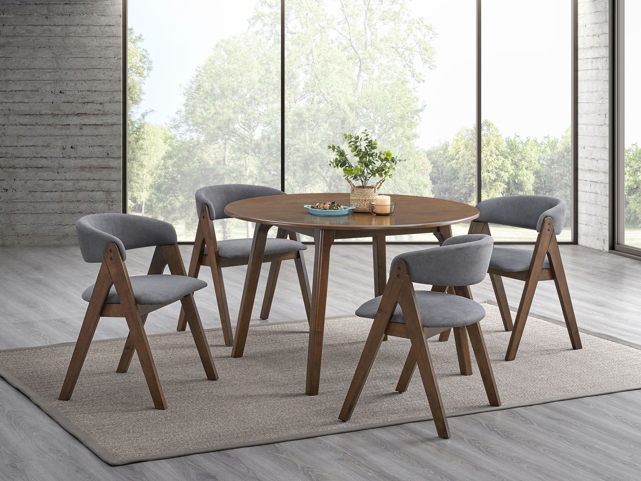Keiki - 5 Piece Dining Room Set - Walnut