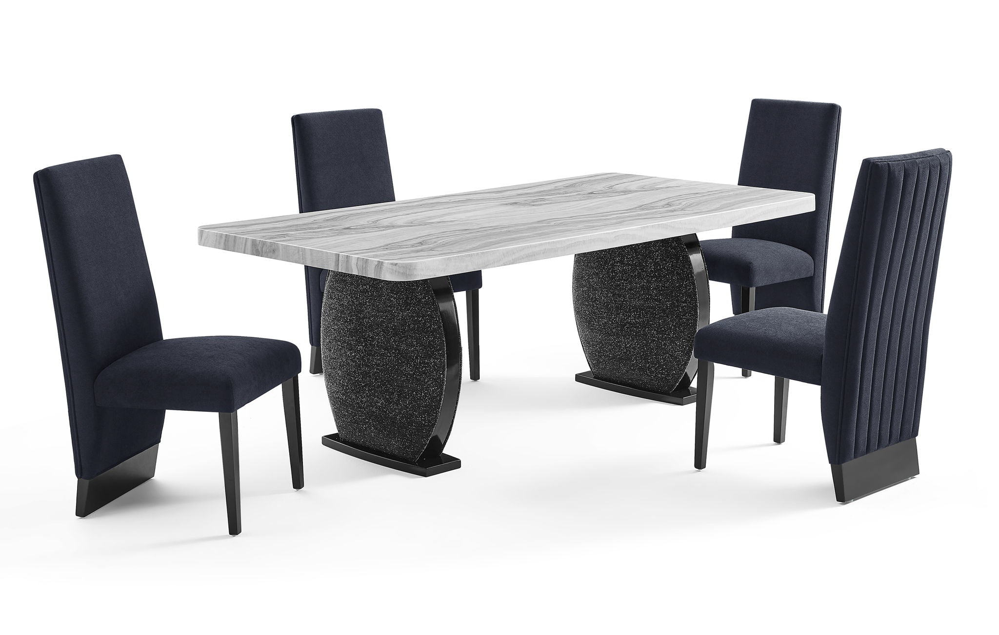 D2502 - 5 Piece Dining Room Set - Black