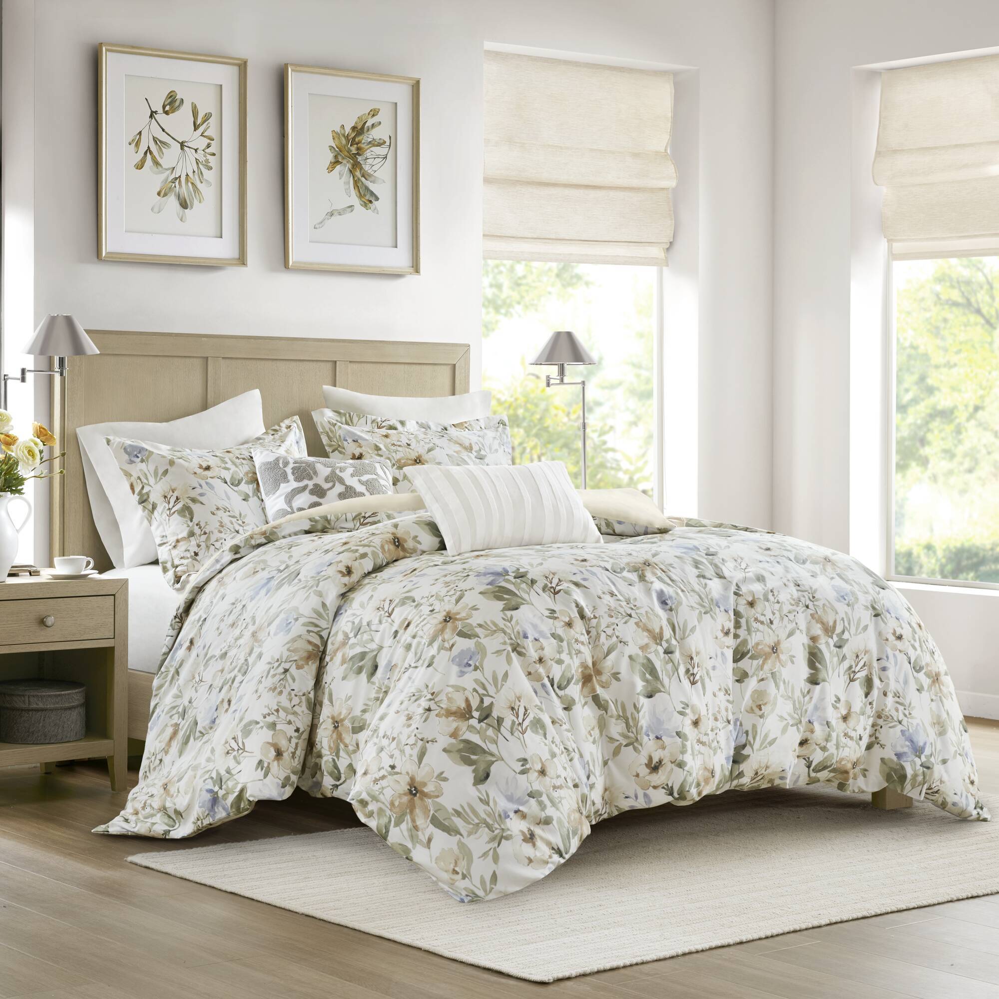 Herbal - King/California King 5 Piece Print Duvet Set - Multi