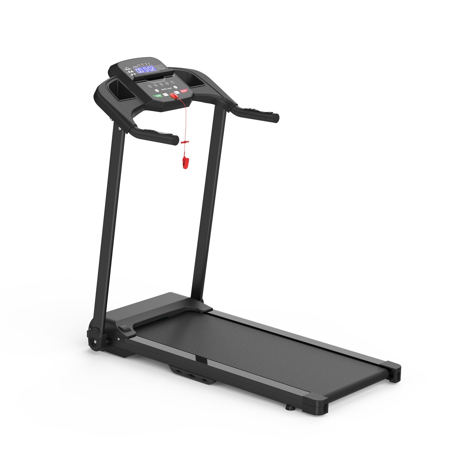 Foldable Treadmill 2.5Hp Electric Running Machine For Home - Black