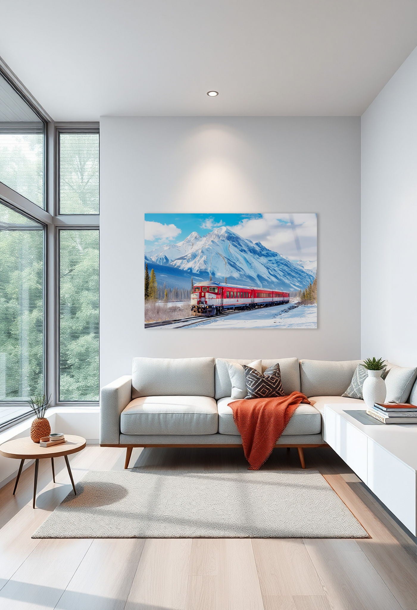 Winter Rail Passage Tempered Glass With Foil - Blue / Red
