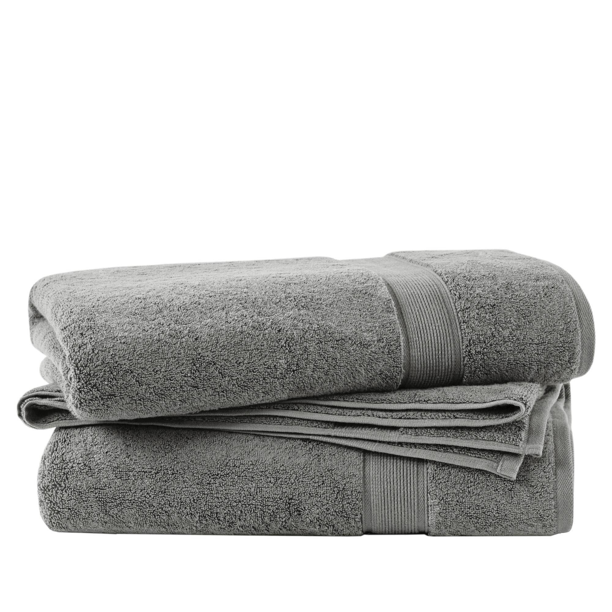 800GSM - 2 Piece Set Bath Sheet Antimicrobial - Gray