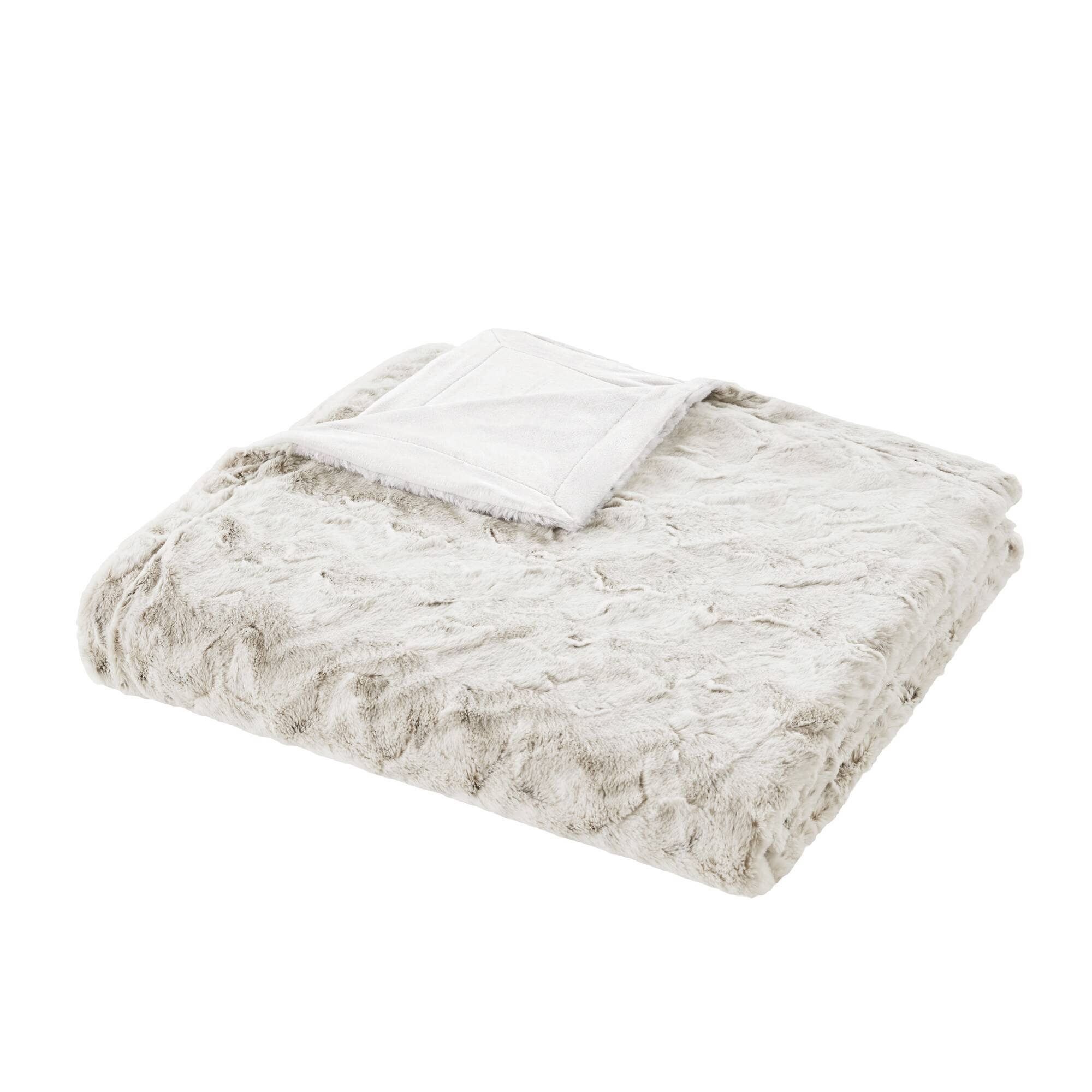 Zuri - 66" x 90" Blanket - Snow Leopard