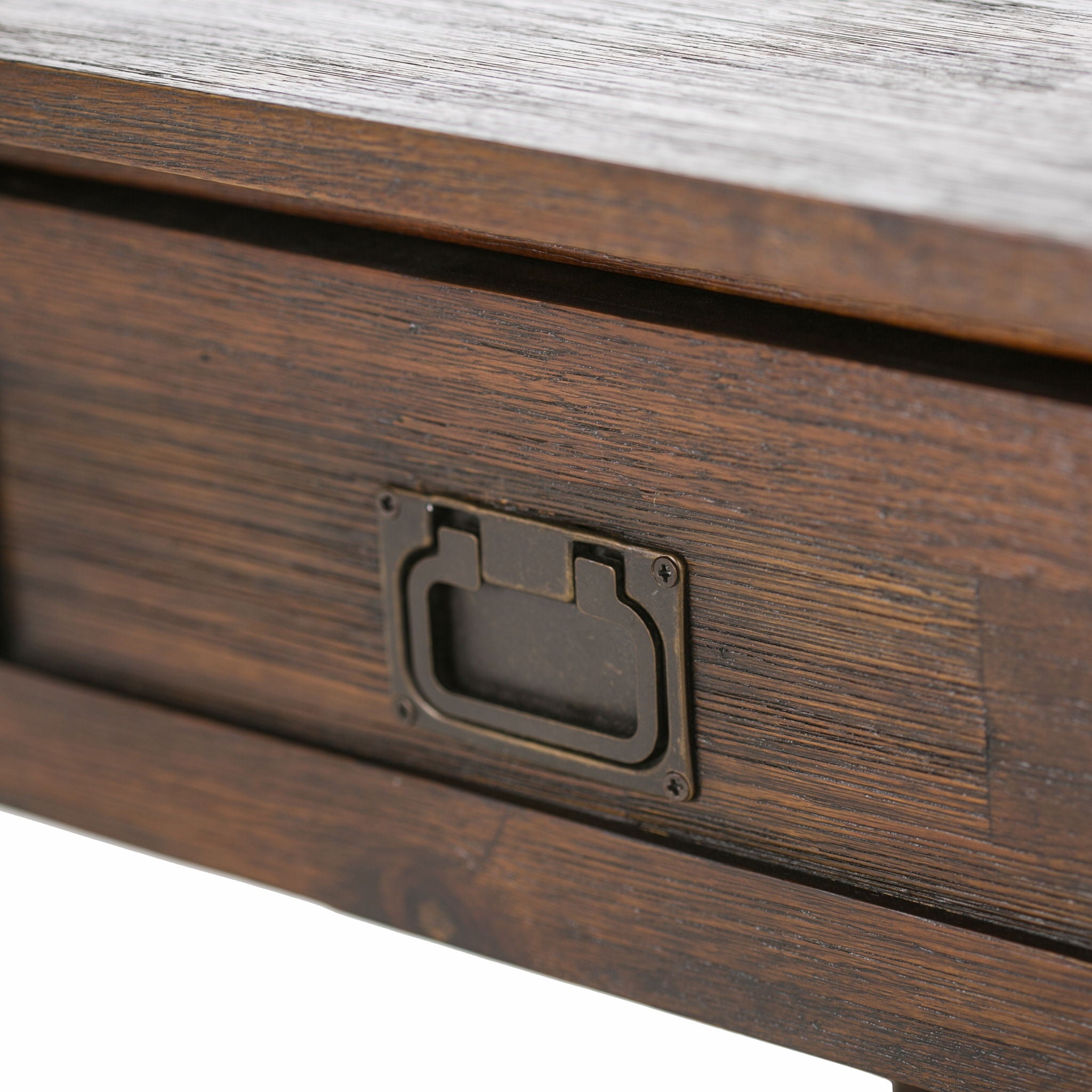 Monroe - End Table - Distressed Charcoal Brown