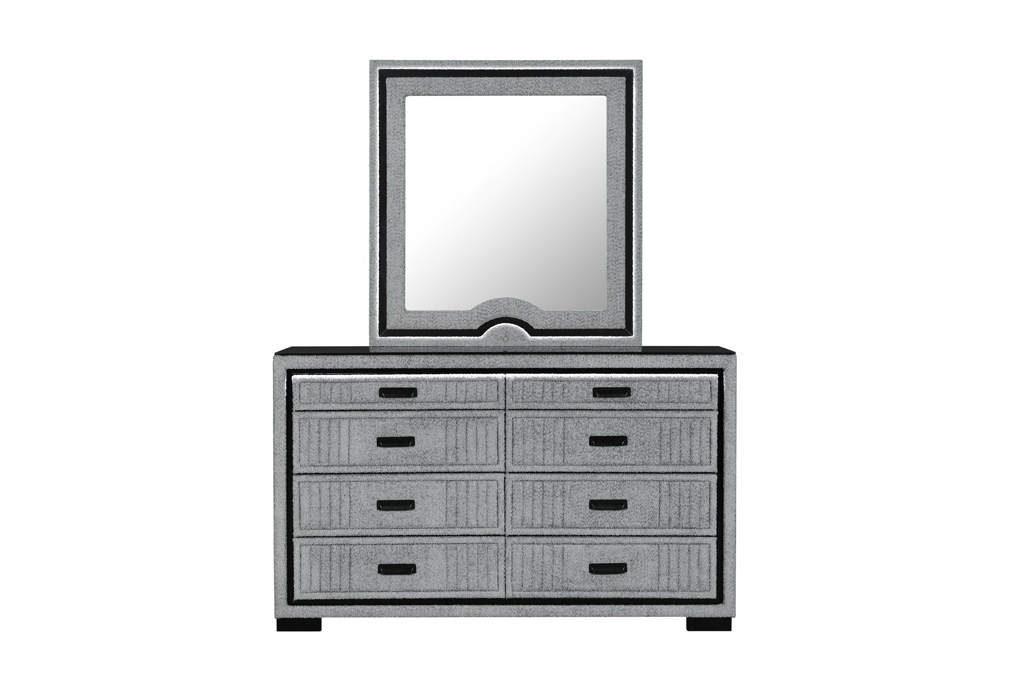 Isabella - Mirror With LED - Gray