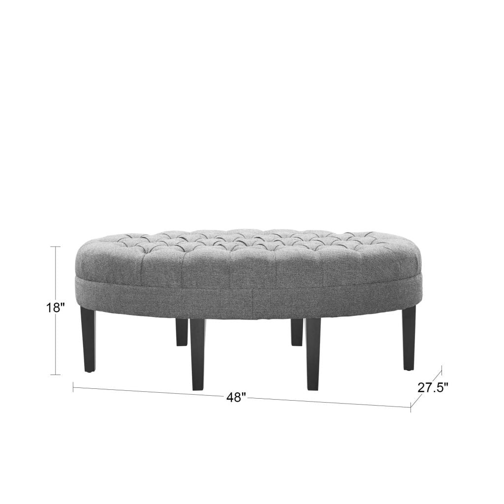 Martin - Surfboard Tufted Ottoman - Linen
