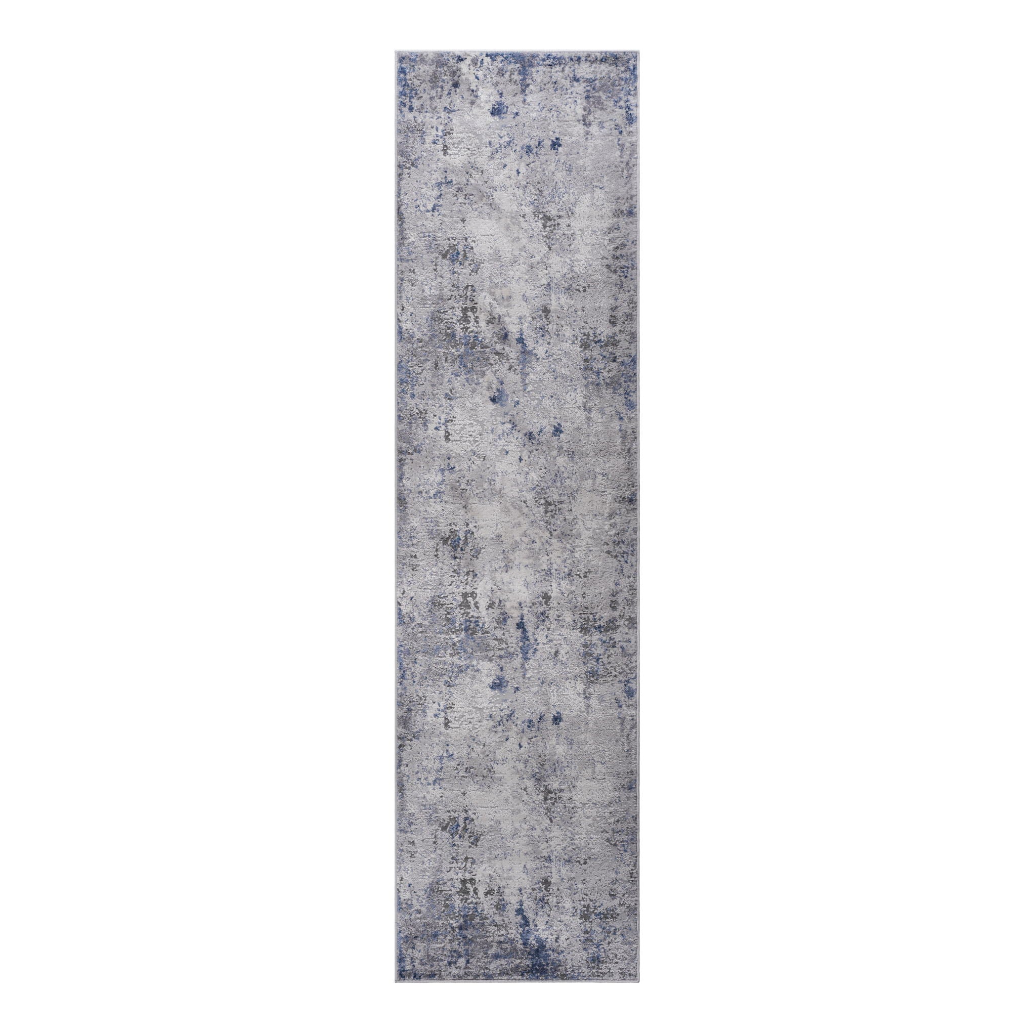 Marfi - 2' X 8' Abstract Runner Rug - Silver