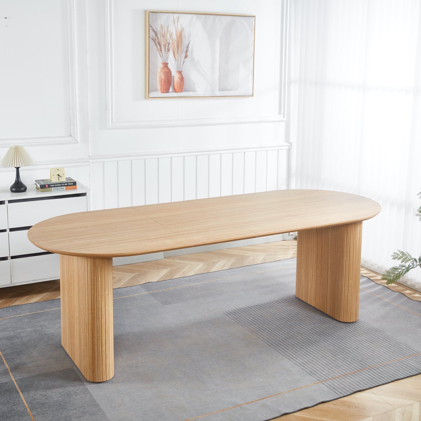 Extensible Dining Table, Suitable For 4 - 6 People - Oak