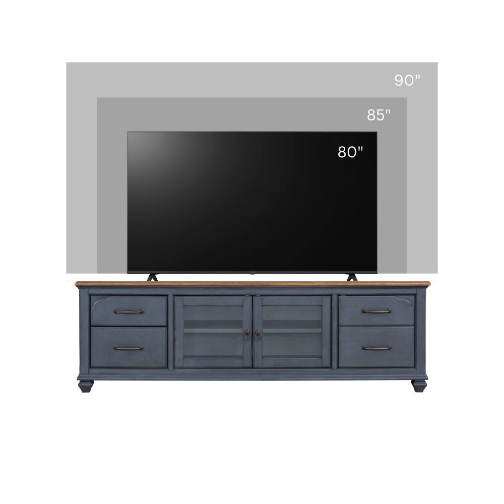 TV Stand For TVs Up To 90" - Blue