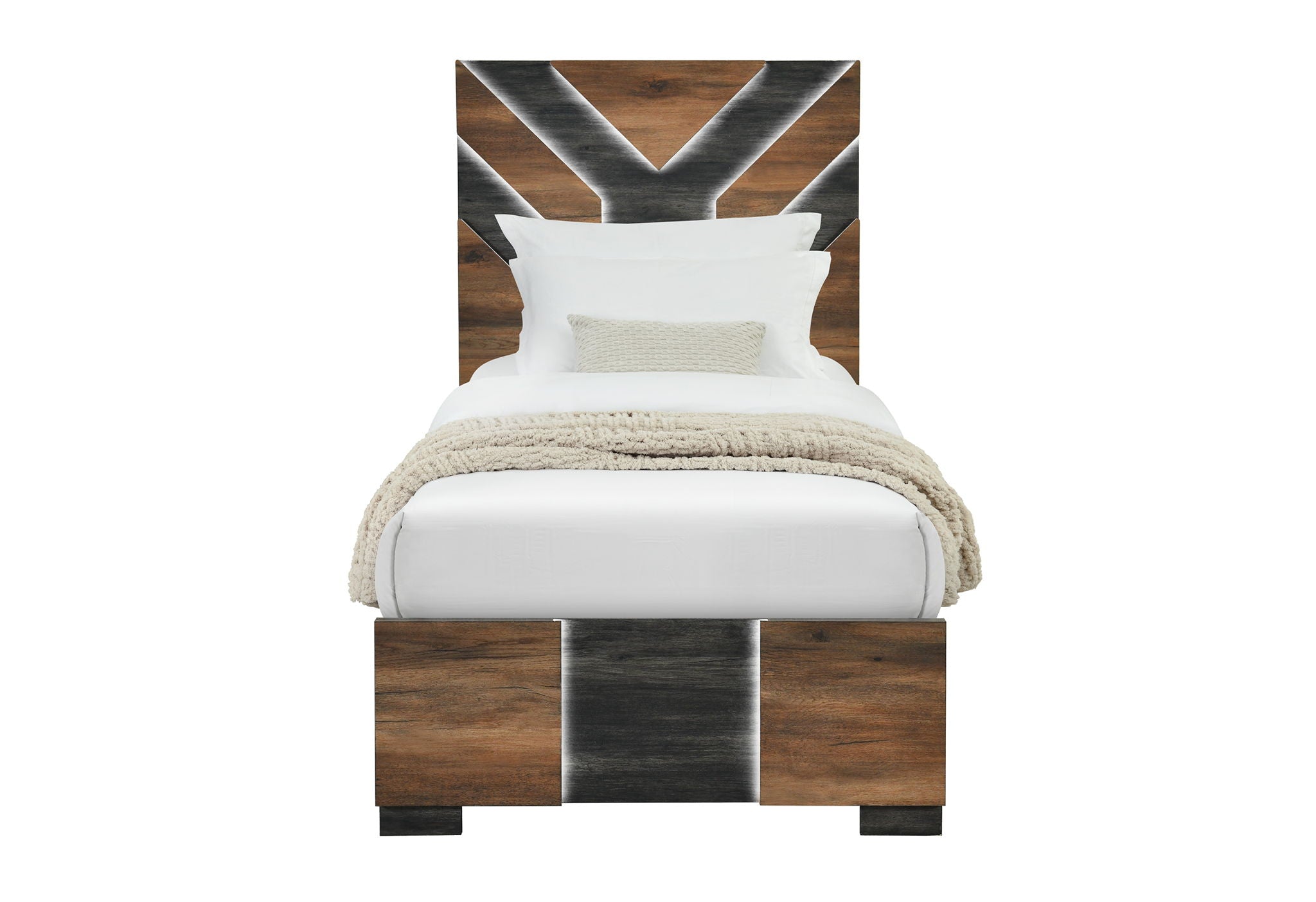 Optimus - Full Bed / Twin Bed Side Rails - Black / Brown