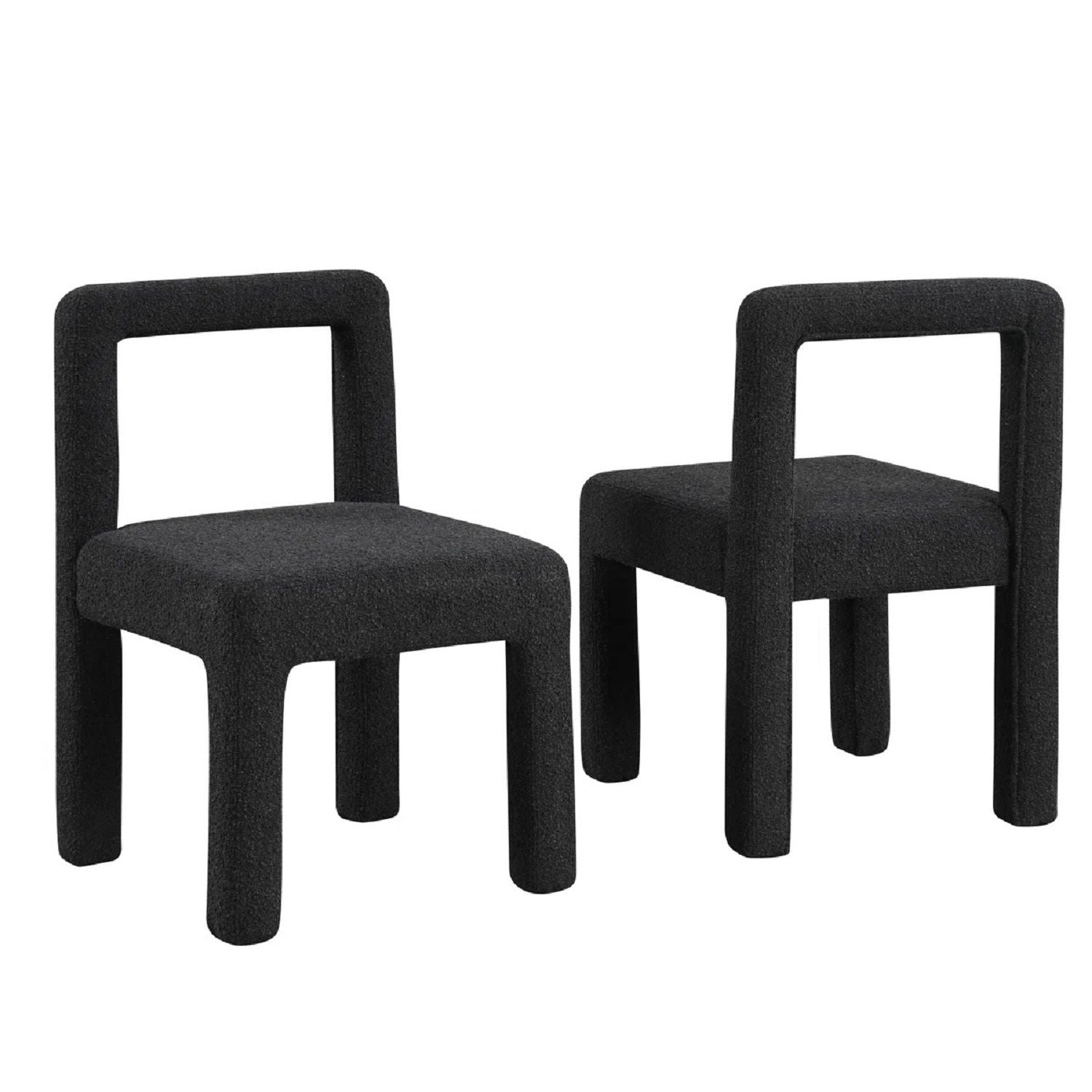 Dining Chairs With Square Open Back (Set of 2)