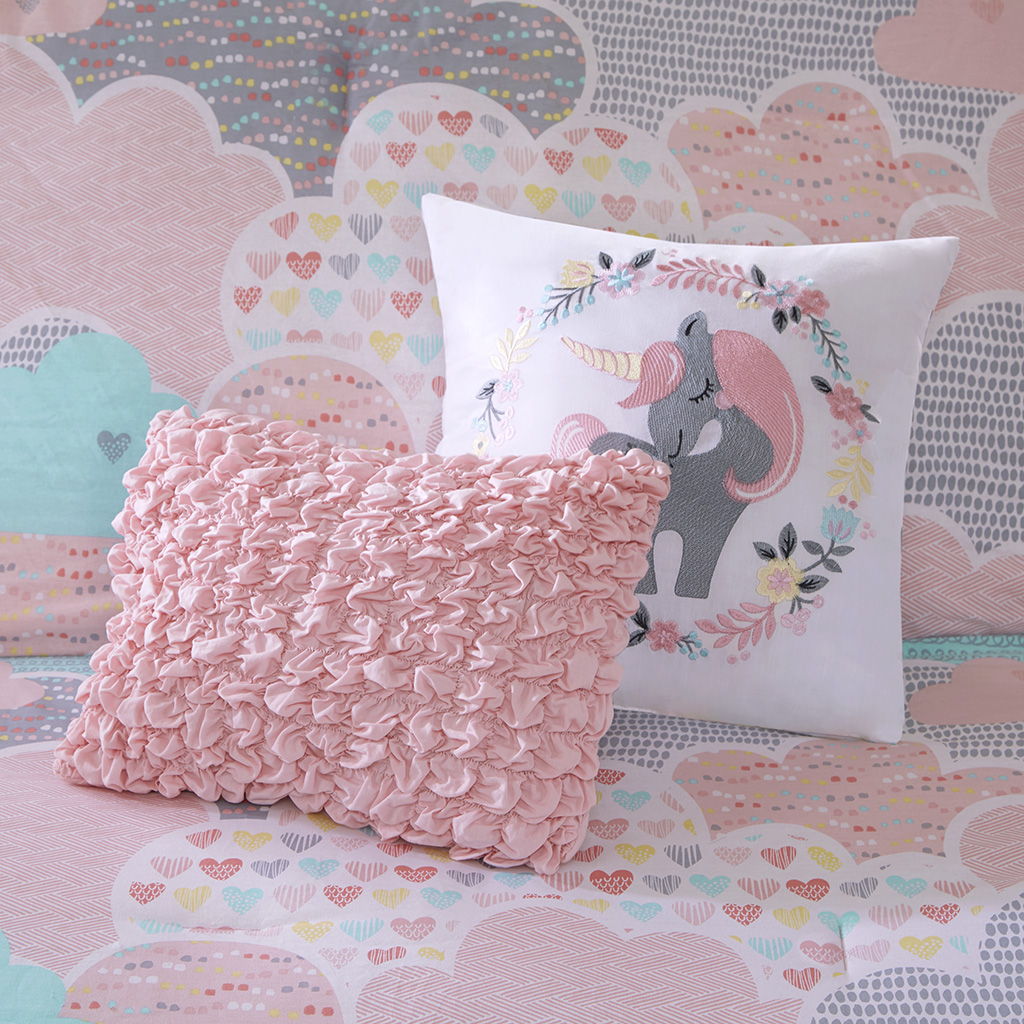 Cloud - Printed Comforter Set - Pink