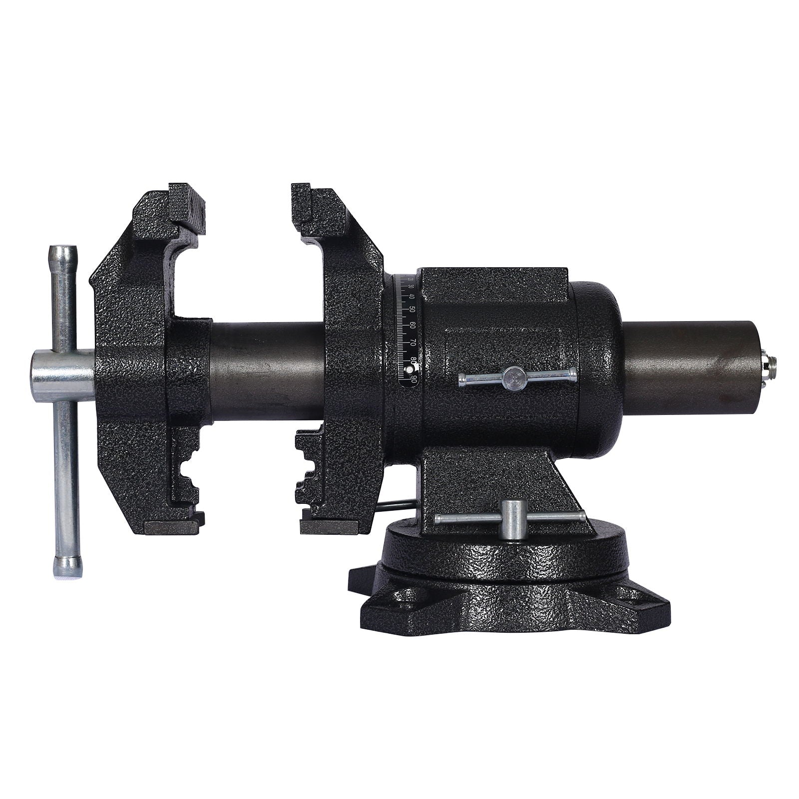 Heavy Duty 5" Multi Jaw Rotating Bench Vise With 360 Degree Swivel Base And Head