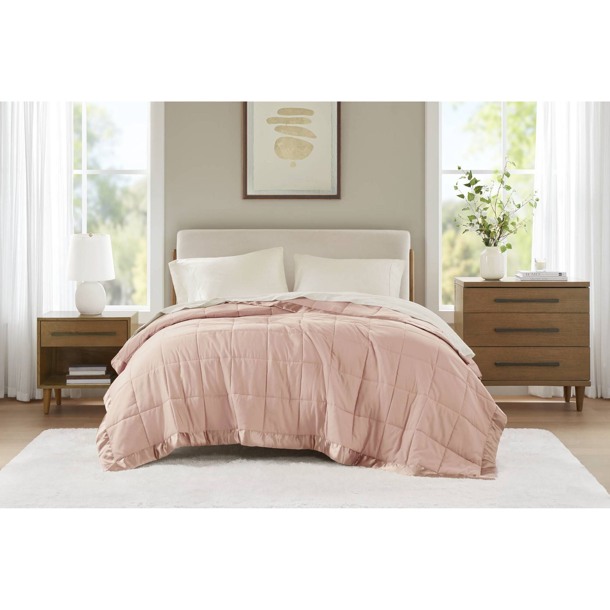 Windom - King All Season Hypoallergenic Blanket With 3M Scotchgard - Blush