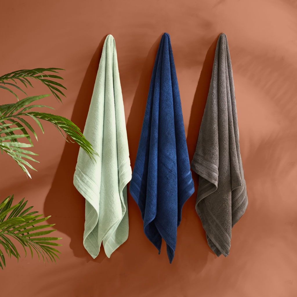 400GSM Essential Bundle Quick Dry 12 Piece Towel Set - Indigo