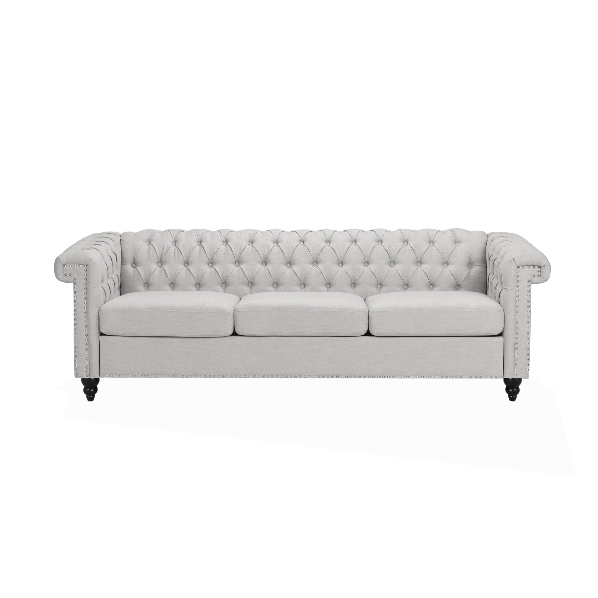 Chesterfield Style 3 Seater Sofa With Deep Button Tufting