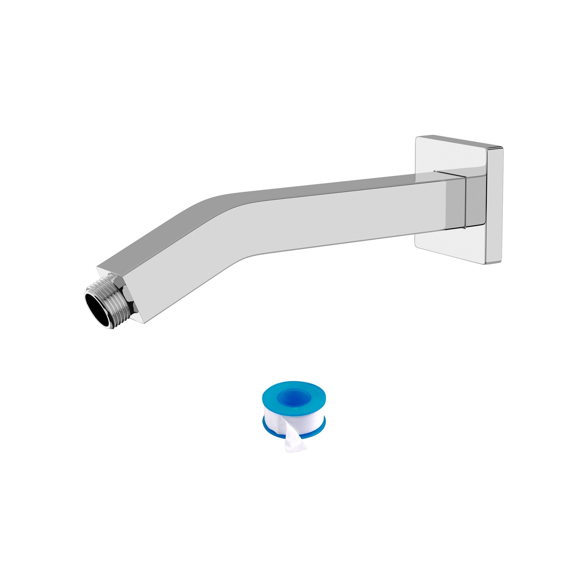 Elegant 6" Shower Arm With Flange, Stainless Steel Construction For Rain Shower Heads - Chrome