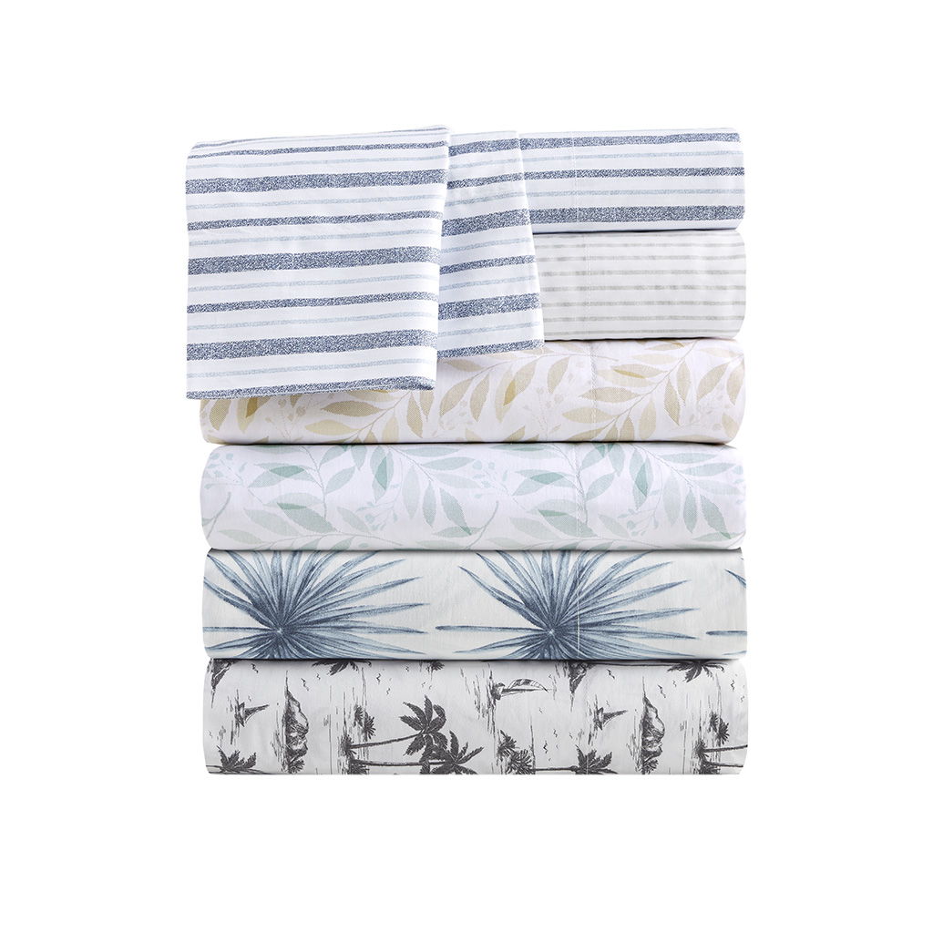 200 Thread Count Printed Cotton - King Sheet Set - Gray Stripe