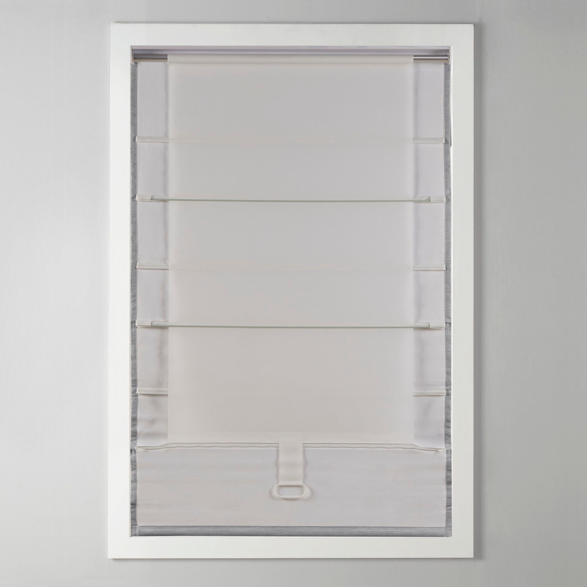 Galen - 31" Basketweave Room Darkening Cordless Roman Shade - Gray