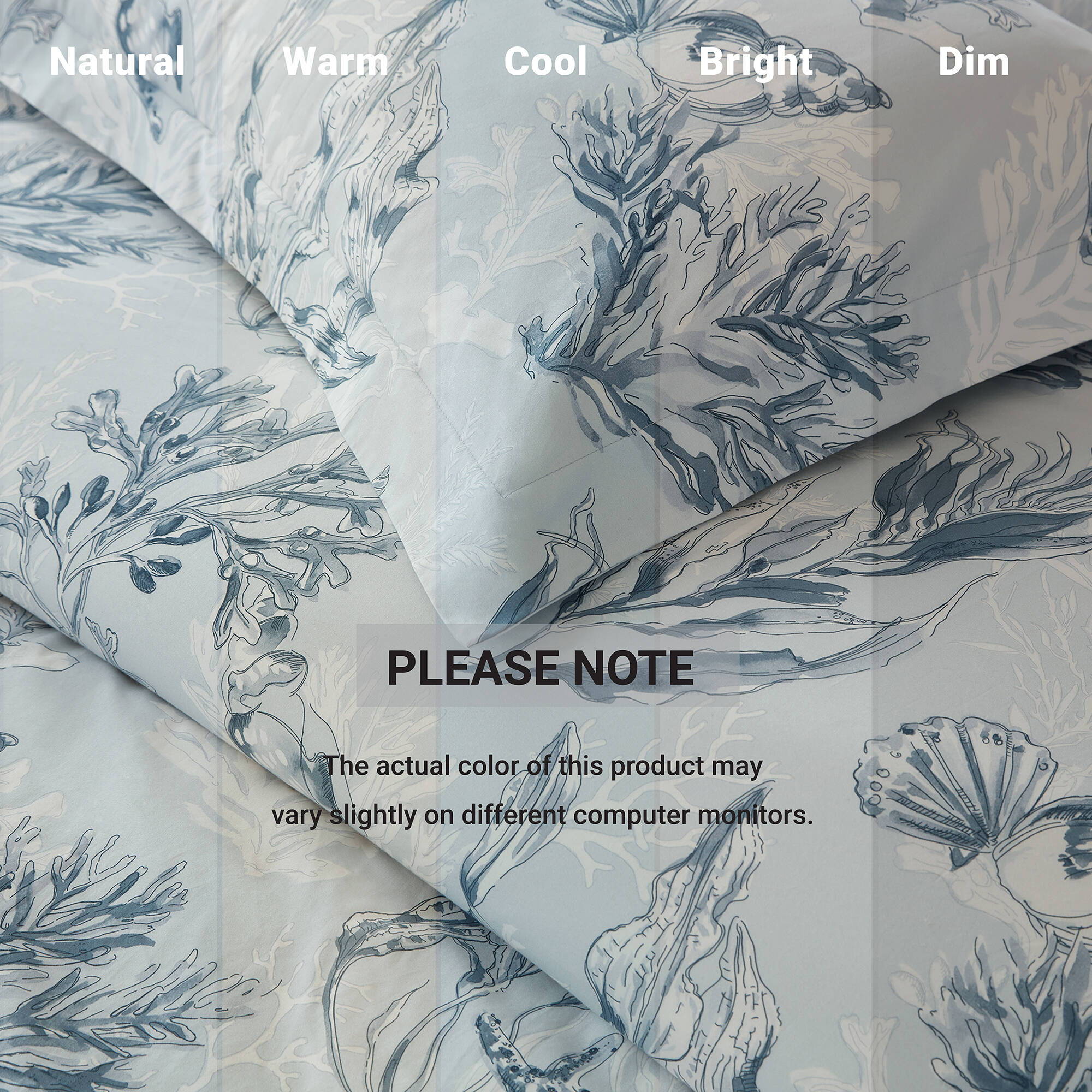 Fashion - Full/Queen 100% Sateen Duvet Cover Set - Navy/Blue