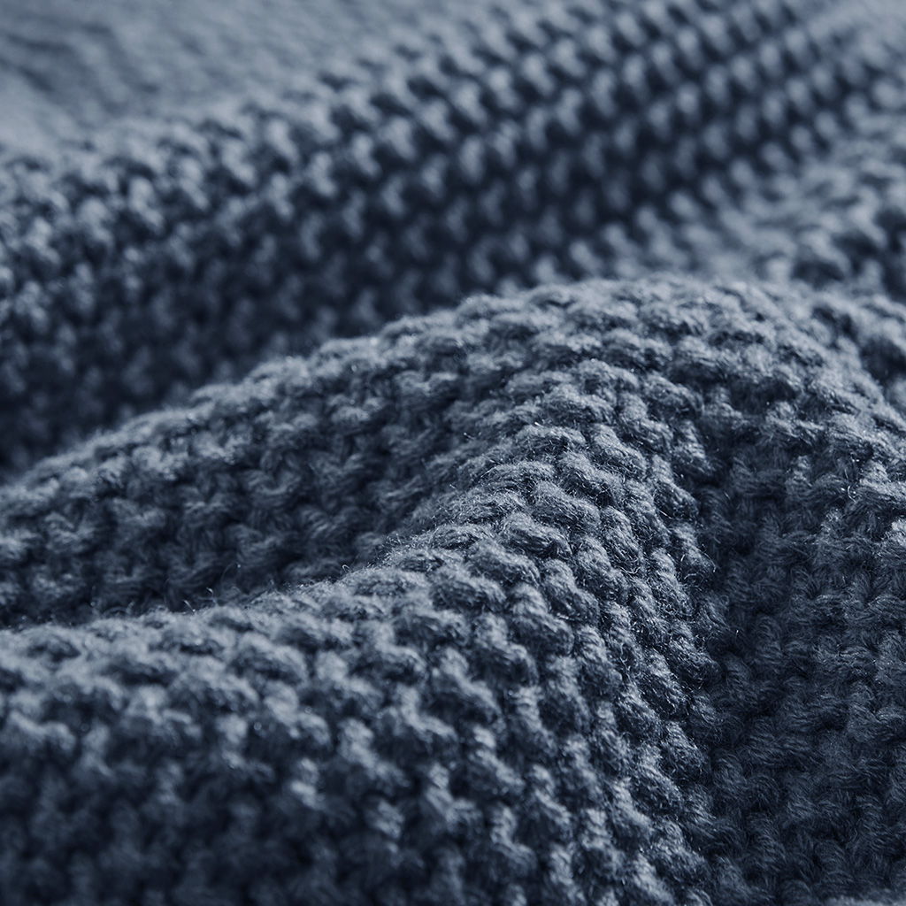 Bree Knit - Blanket - Indigo