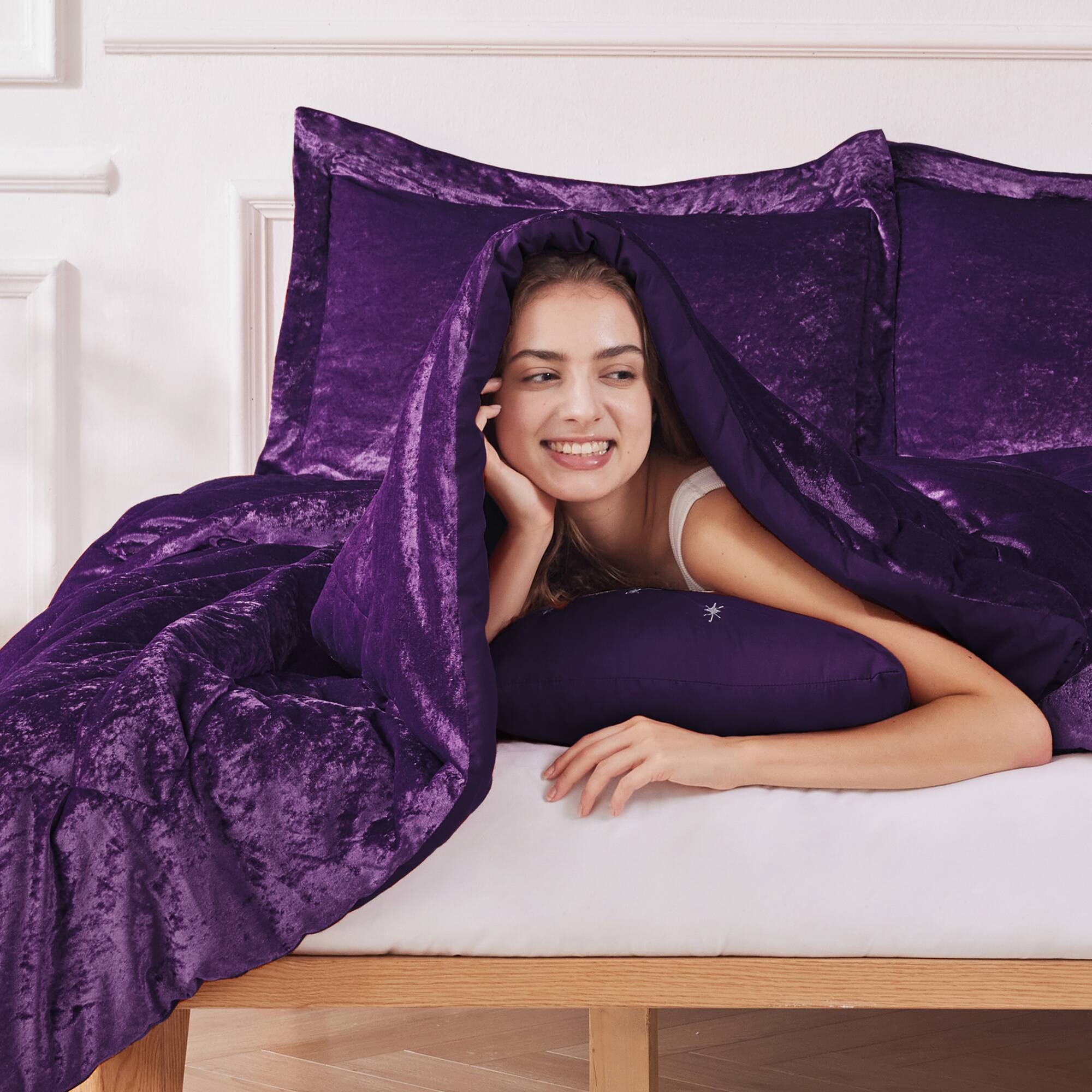 Felicia - Twin Comforter Set - Purple