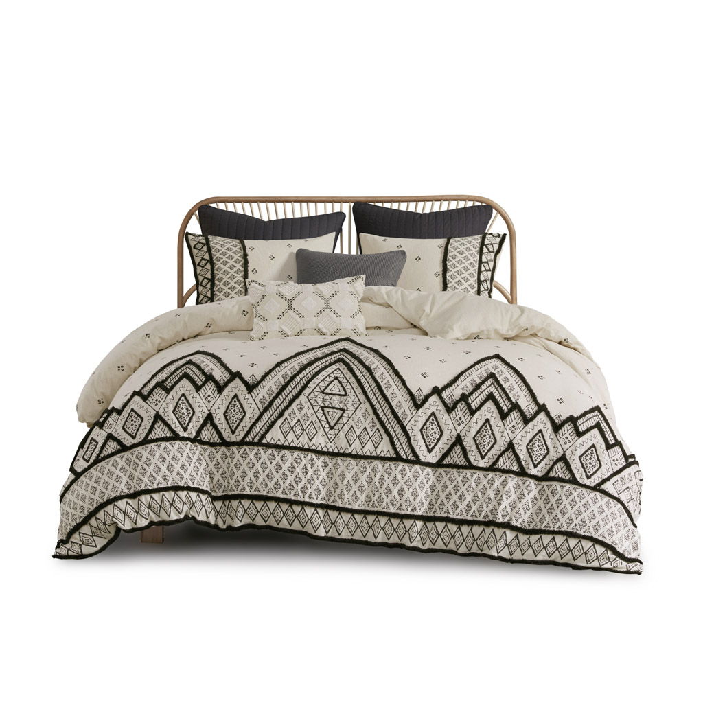 Marta - King 3 Piece Blended Duvet Cover Set - Natural