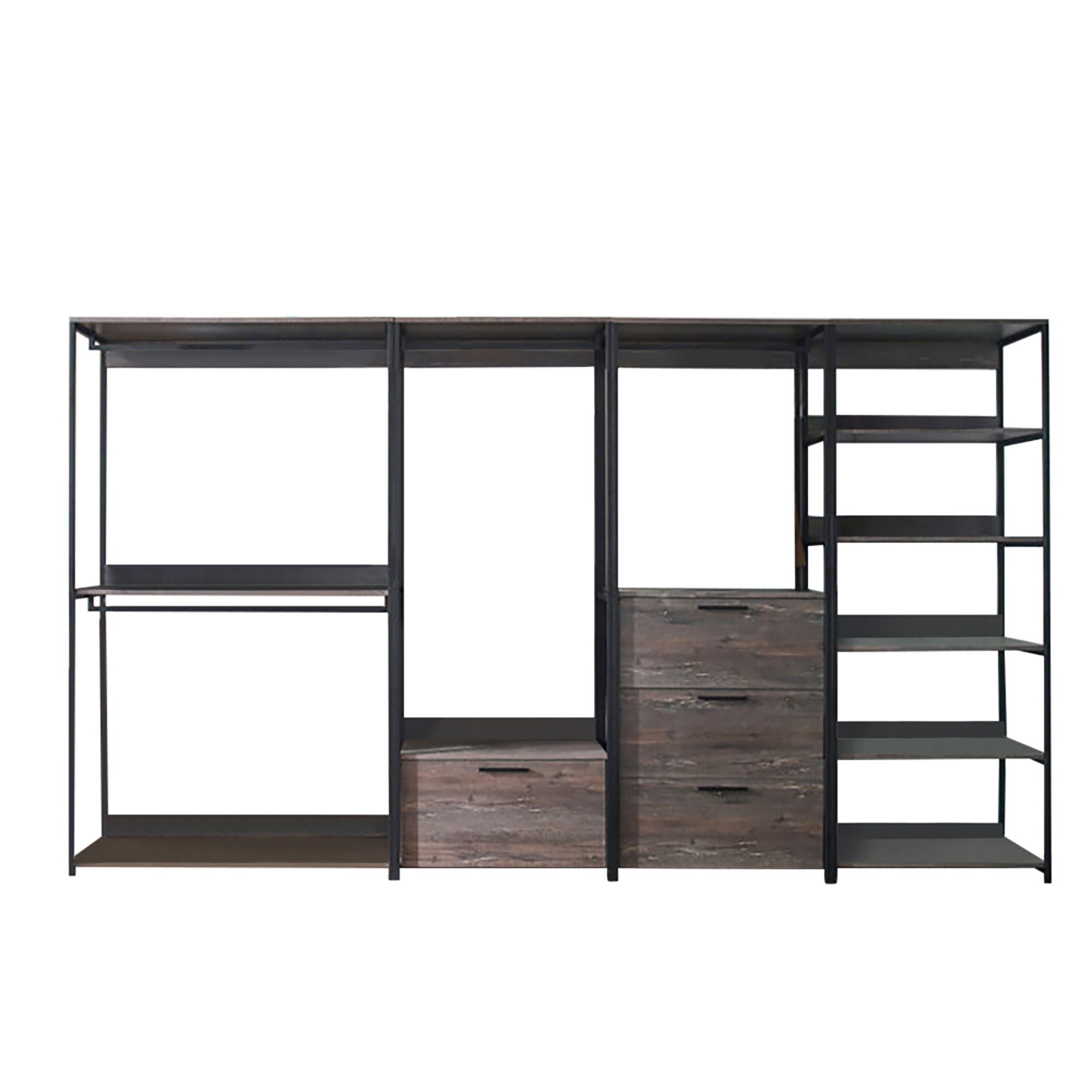 Monica - Walk-In Closet System, Extra Storage Space - Rustic