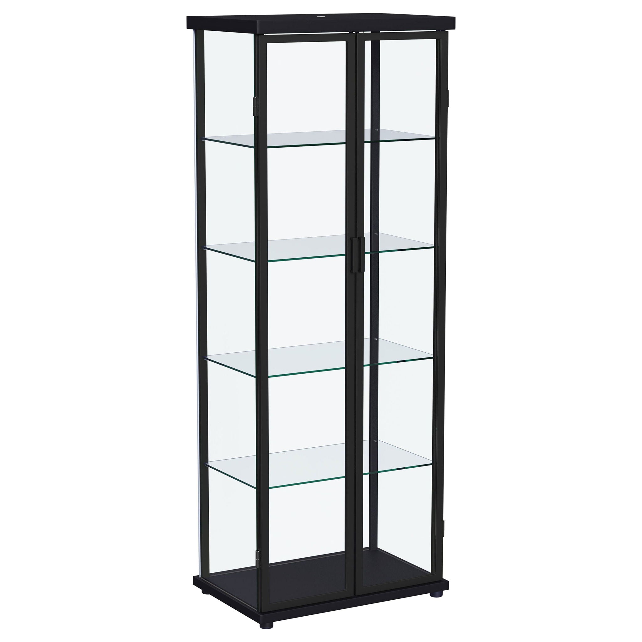 Nevra - 4 Shelf Display LED Curio Cabinet