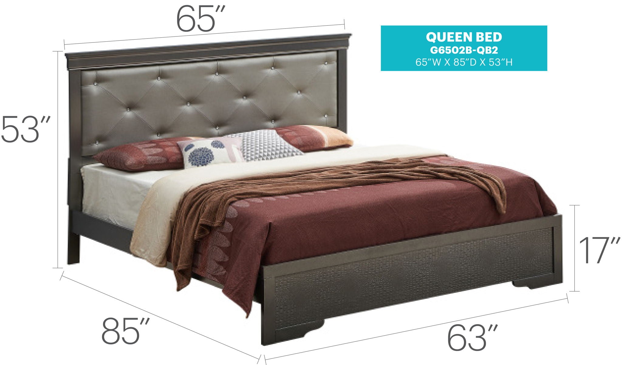 Chic Elegantly Designed Transitional Bed