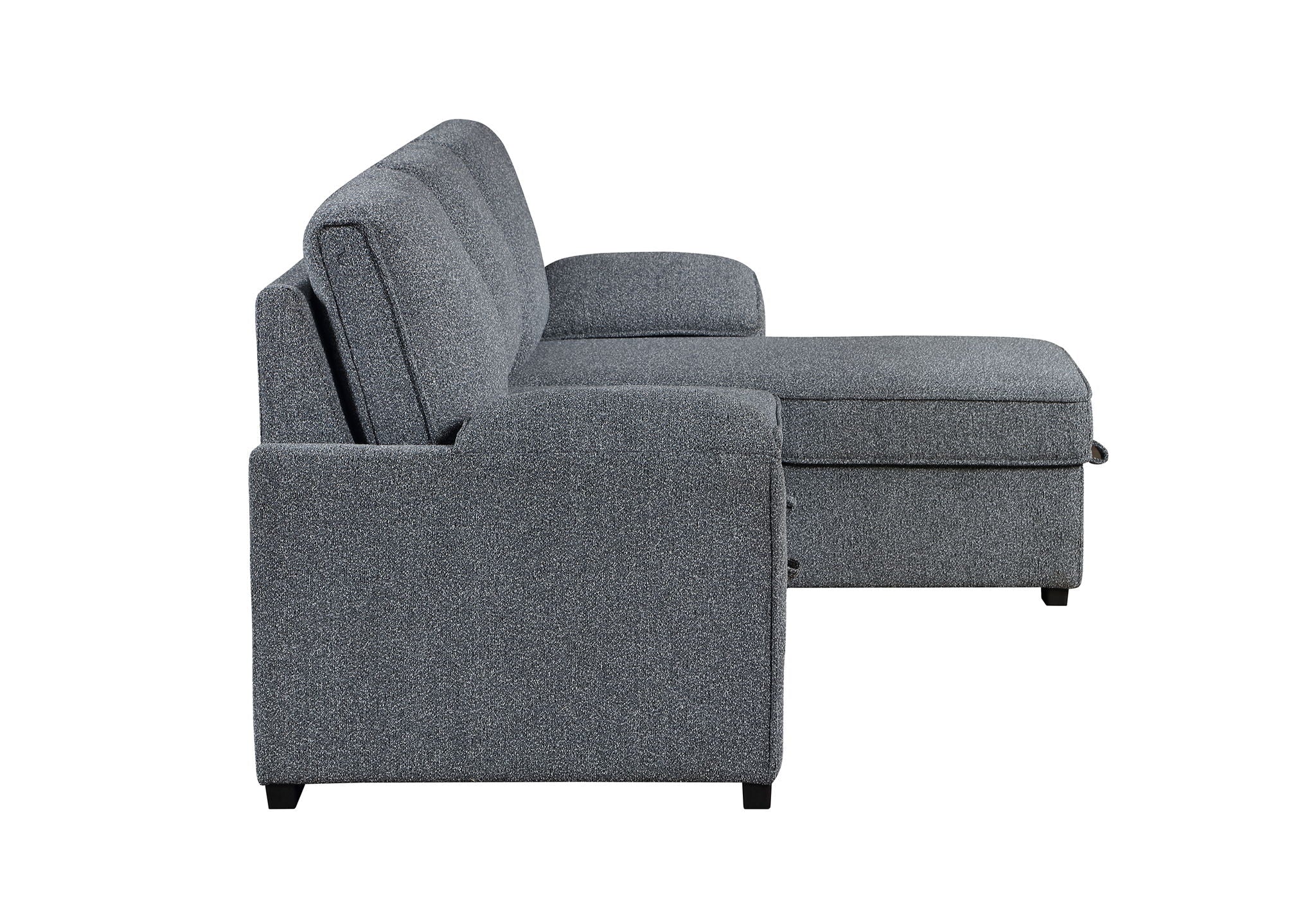 U0808 - Reversible Sofa Bed Chaise With Storage - Dark Gray