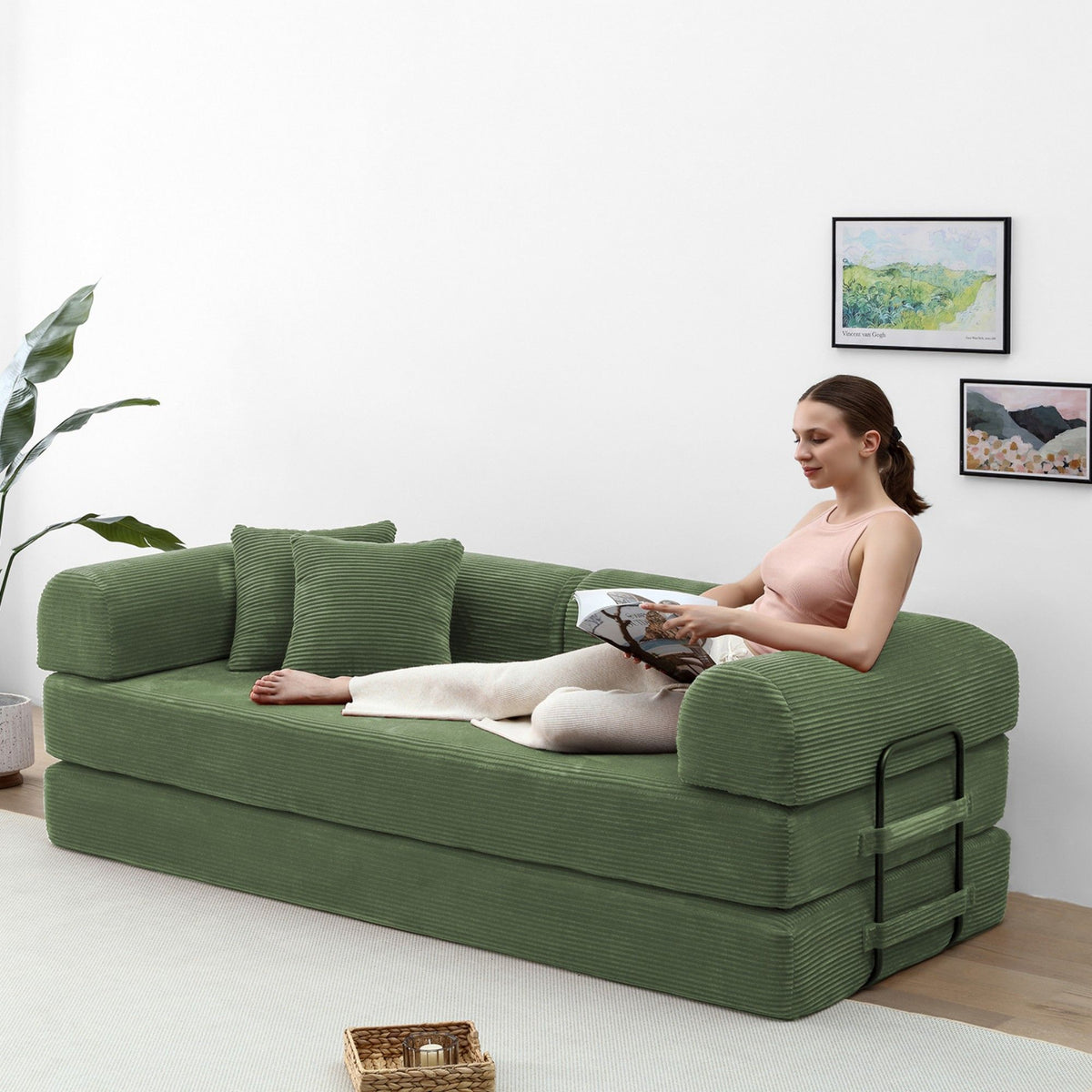 Convertible Foldable Floor Sofa Bed For Living Room