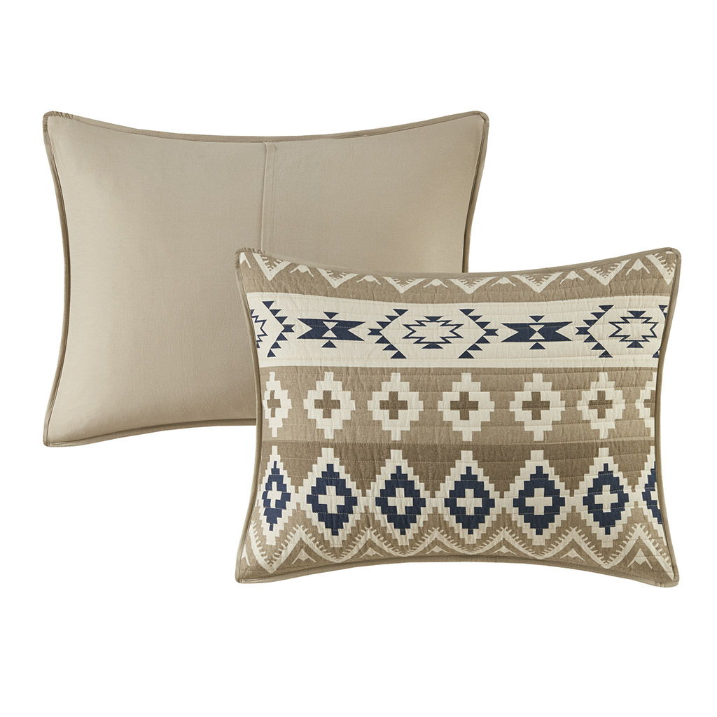 Montana - King Printed Oversized Quilt Mini Set - Tan