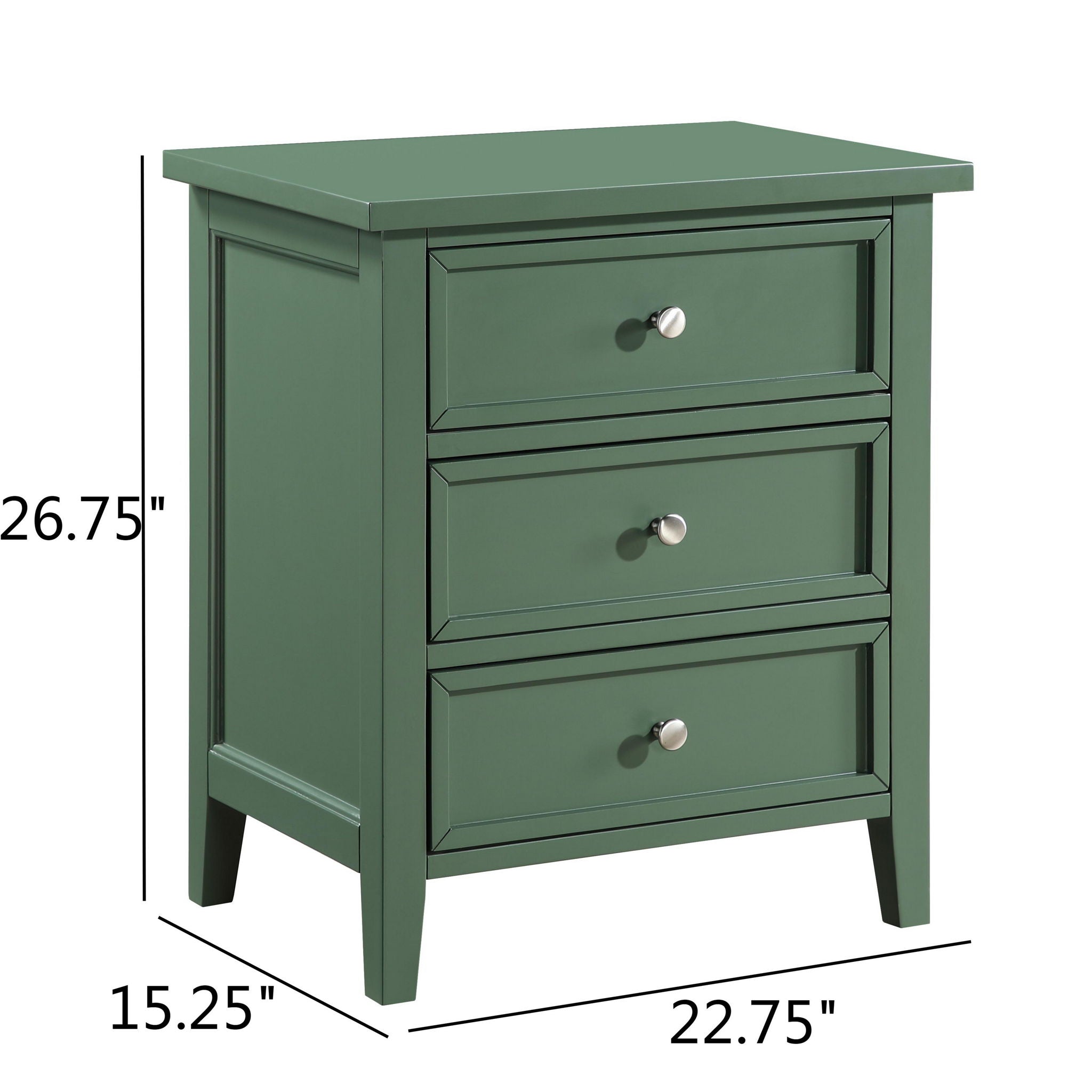Luca - 3 Drawer Nightstand