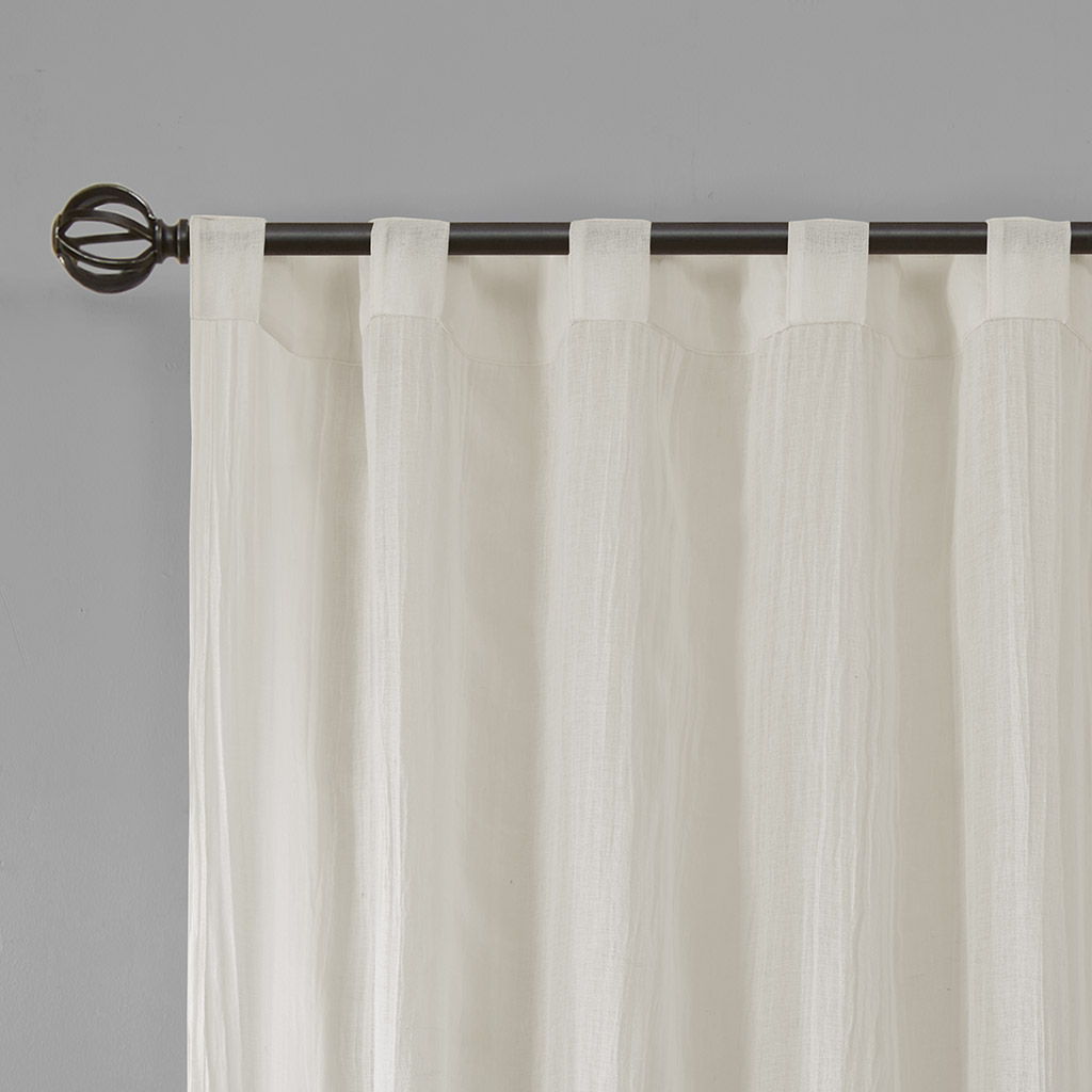 Harper - Solid Crushed Window Panel Pair - White