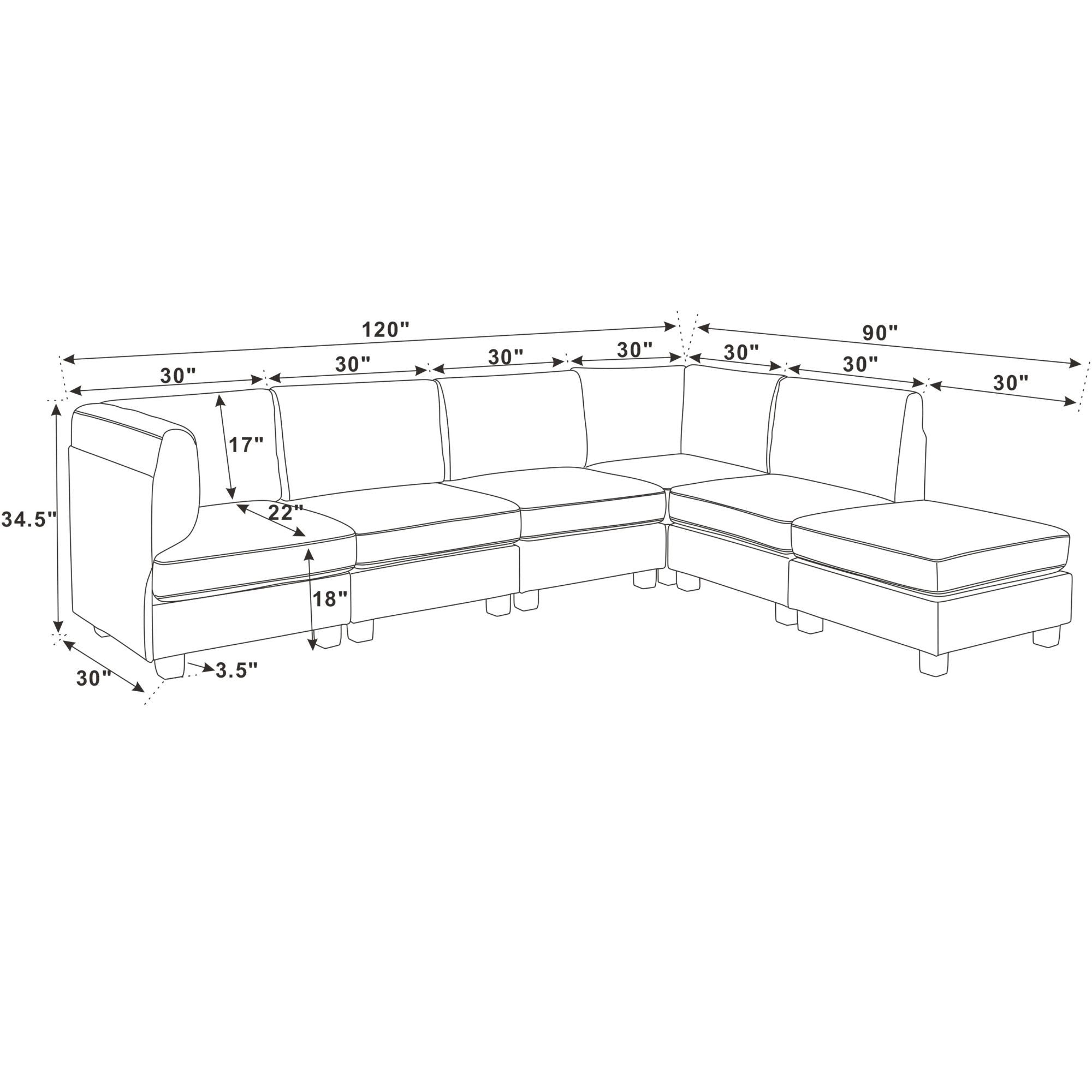 Upholstered Modular Sectional