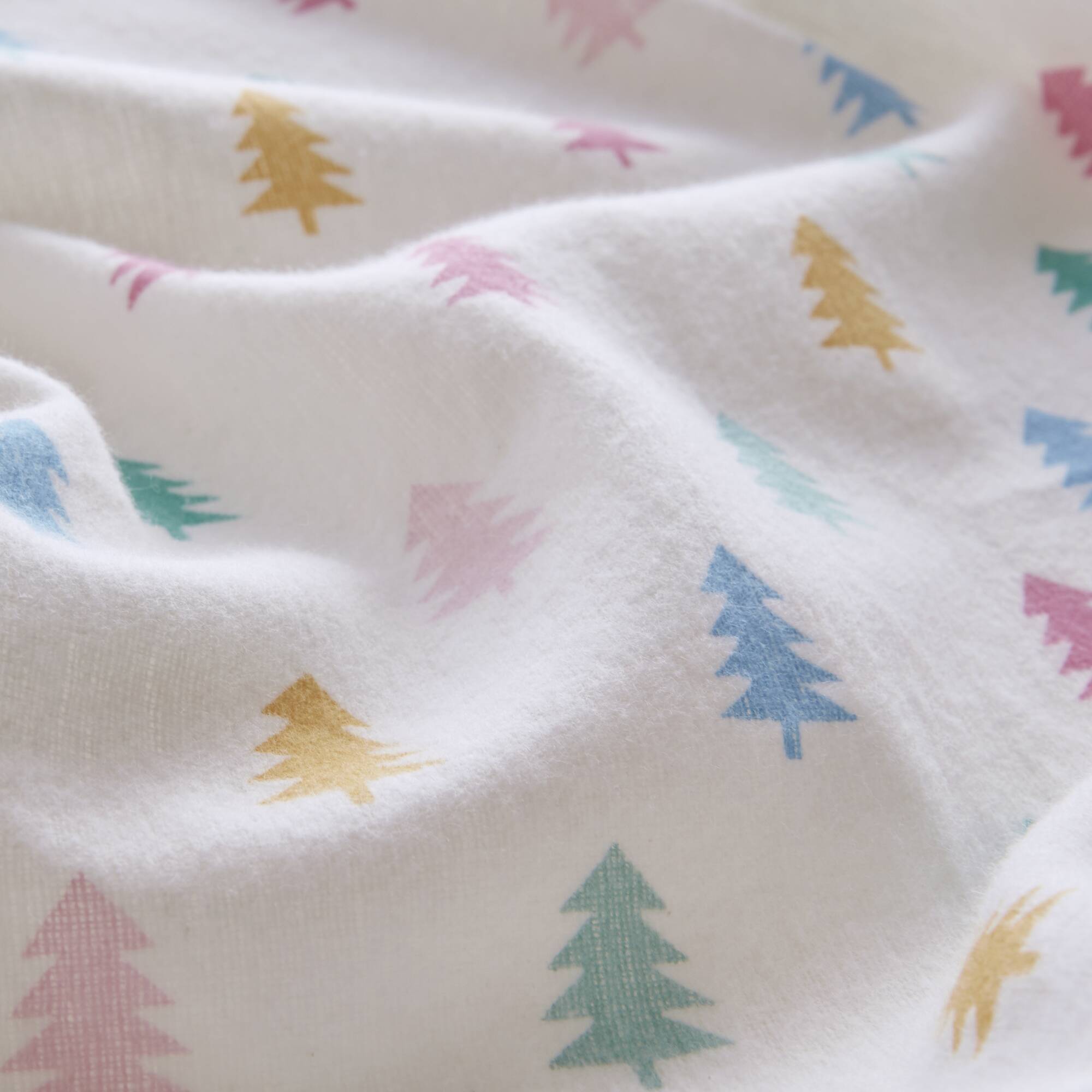 Cozy Soft - Twin Long 100% Flannel Pigment Printed Sheet Set - Tree Block