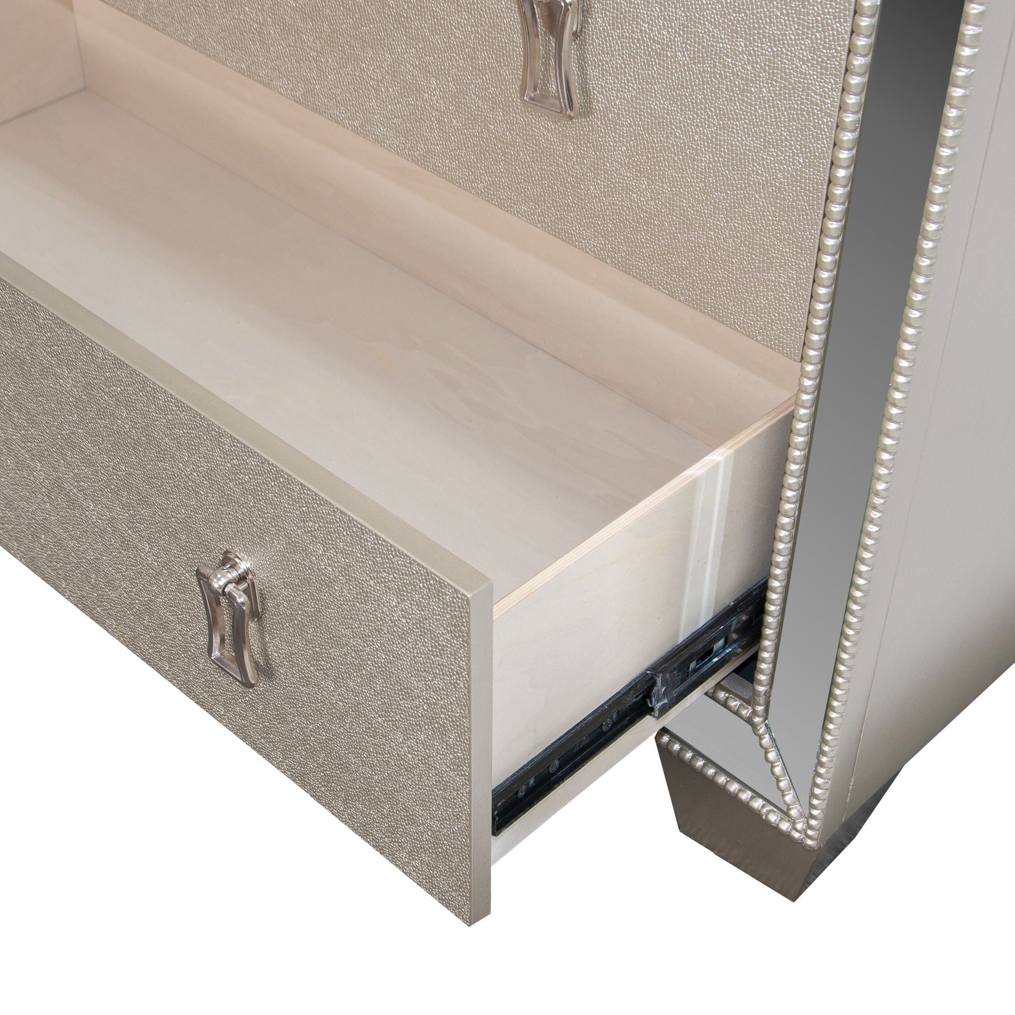 5 Drawer Chest Bedroom Furniture - Silver