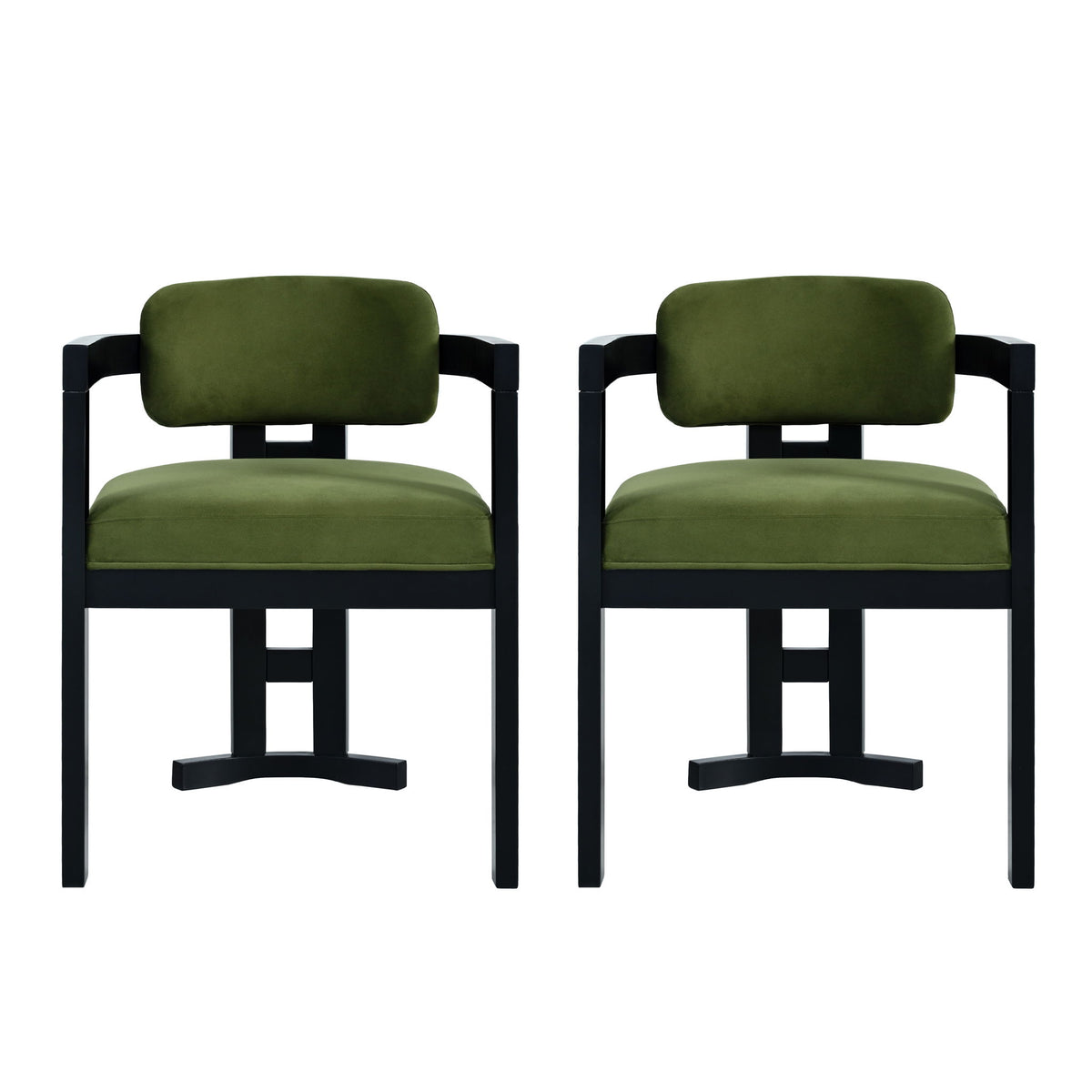 Stylish Indoor Upholstered Wood Dining Chair (Set of 2)