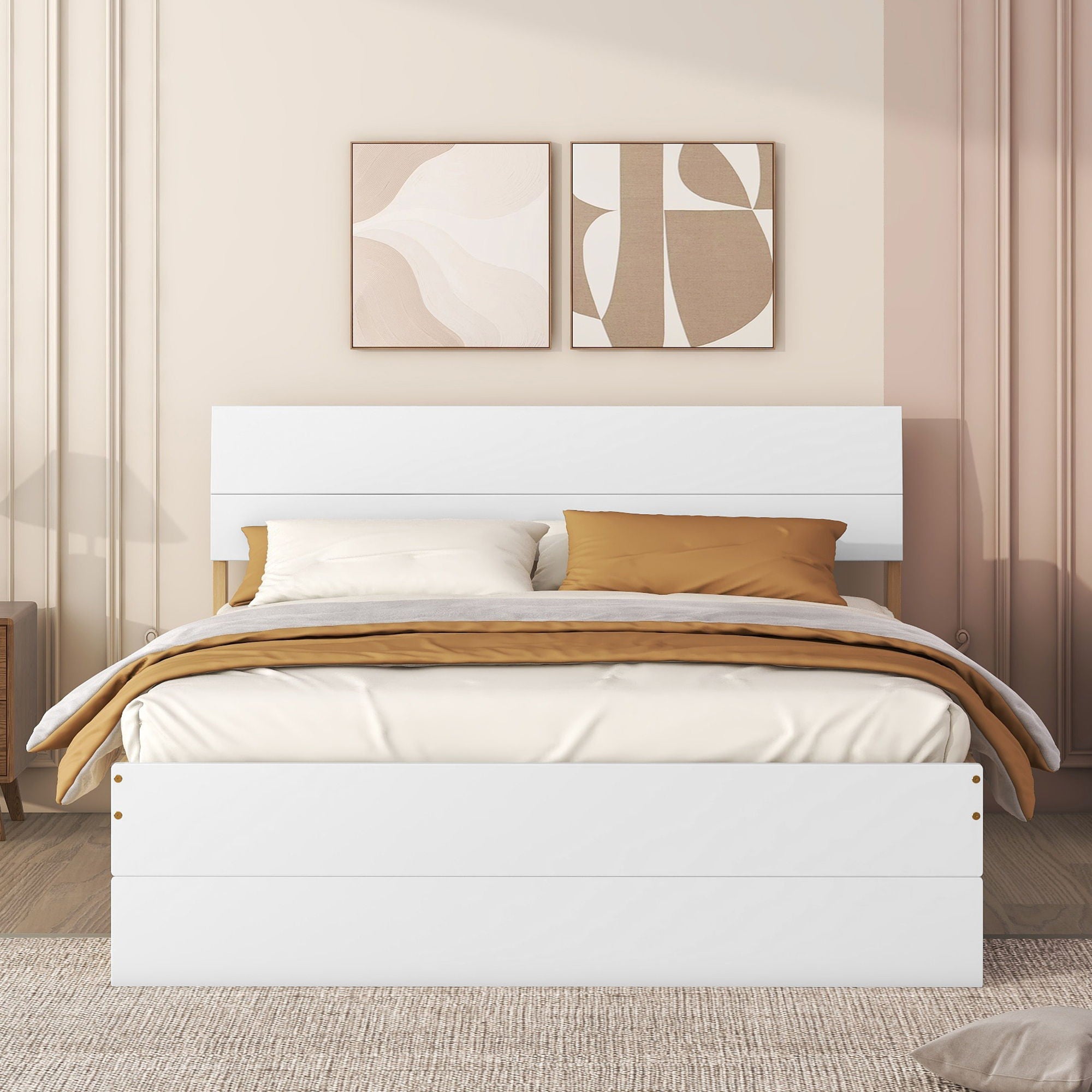 Modern Bed Frame With Headboard And Footboard
