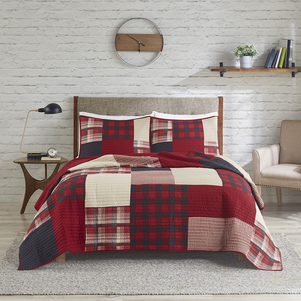 Sunset - Oversized Coverlet Mini Set - Red