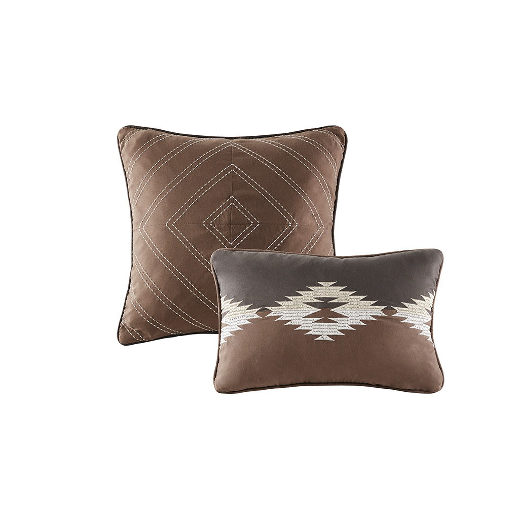 Bitter Creek - Oversized Comforter Set - Gray / Brown
