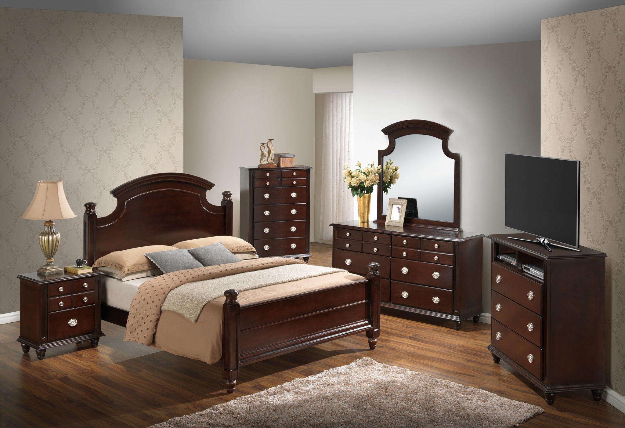 Summit - Queen Bed - Cappuccino