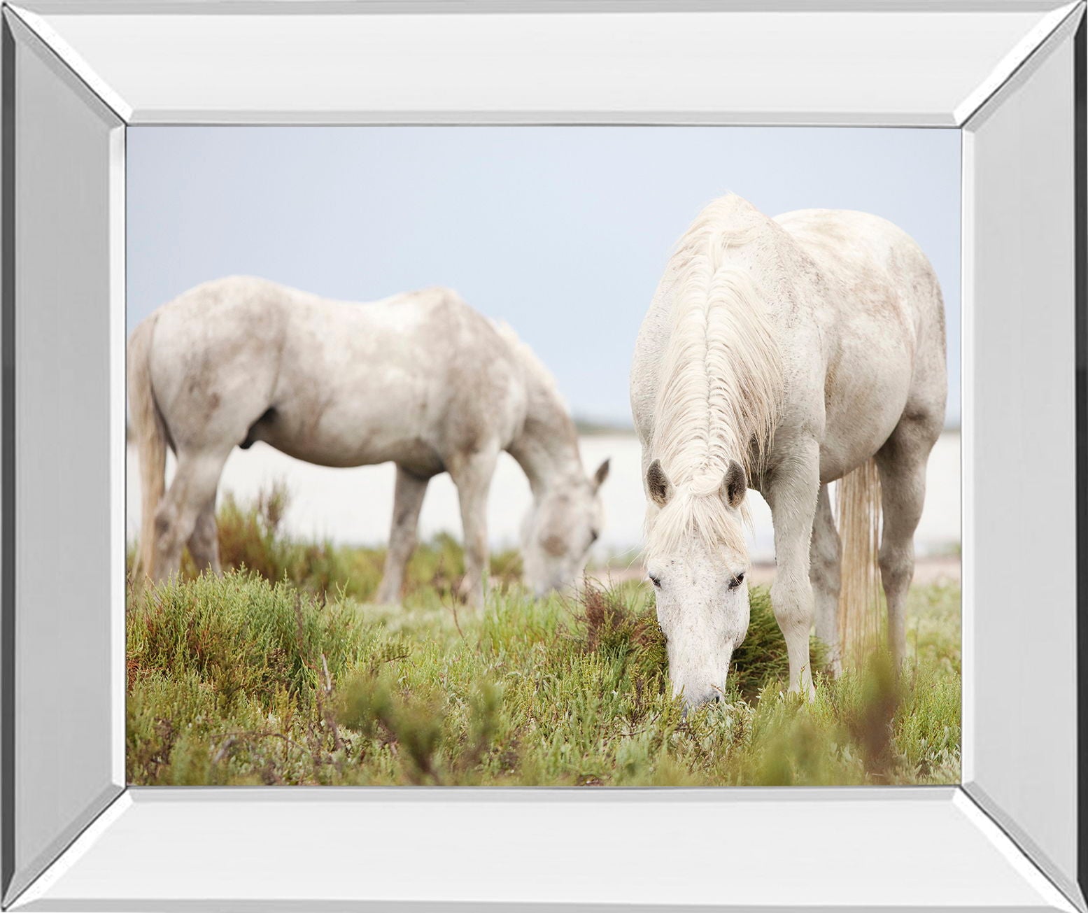 Peace By Irene Suchocki - Mirror Framed Print Wall Art - Beige