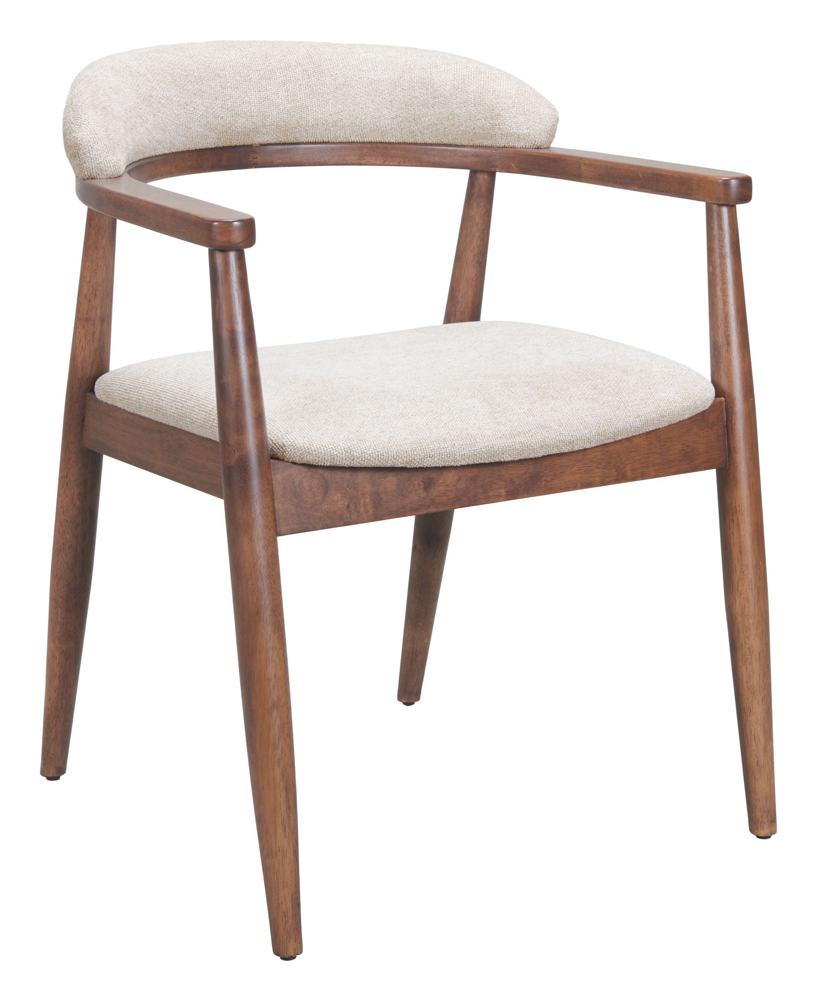Goka - Dining Chair - Beige / Walnut